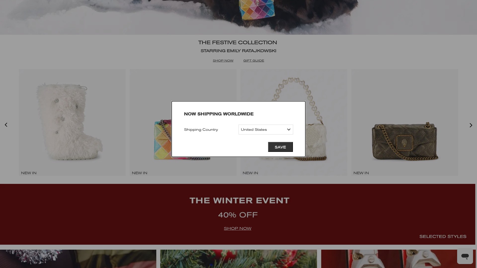 Screenshot of www.kurtgeiger.com