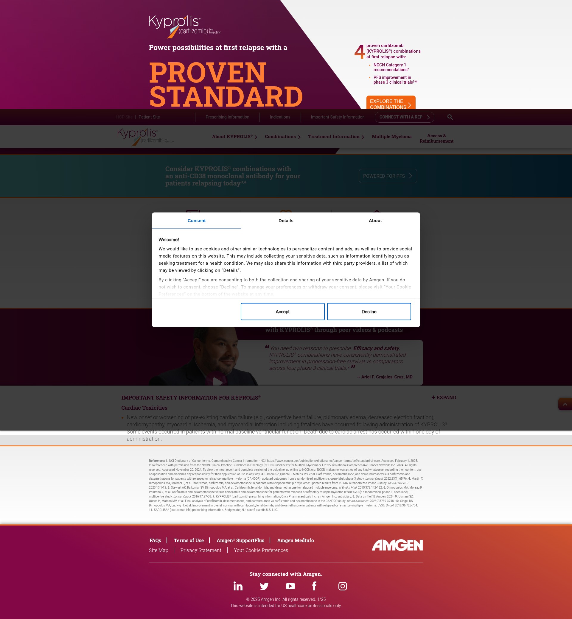 Screenshot of www.kyprolis-hcp.com