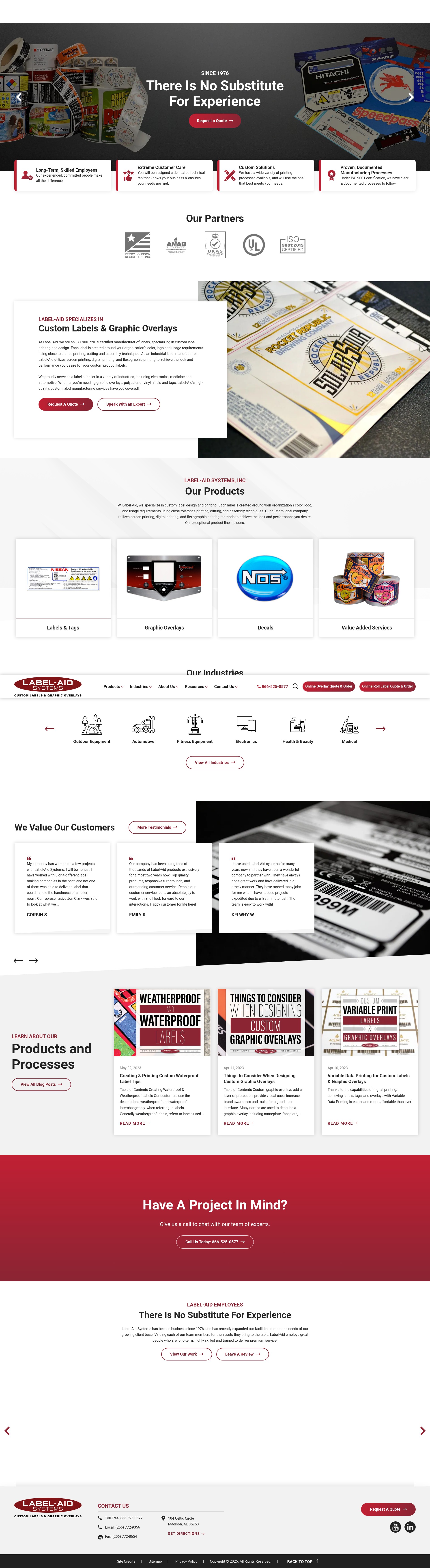 Screenshot of www.label-aid.com