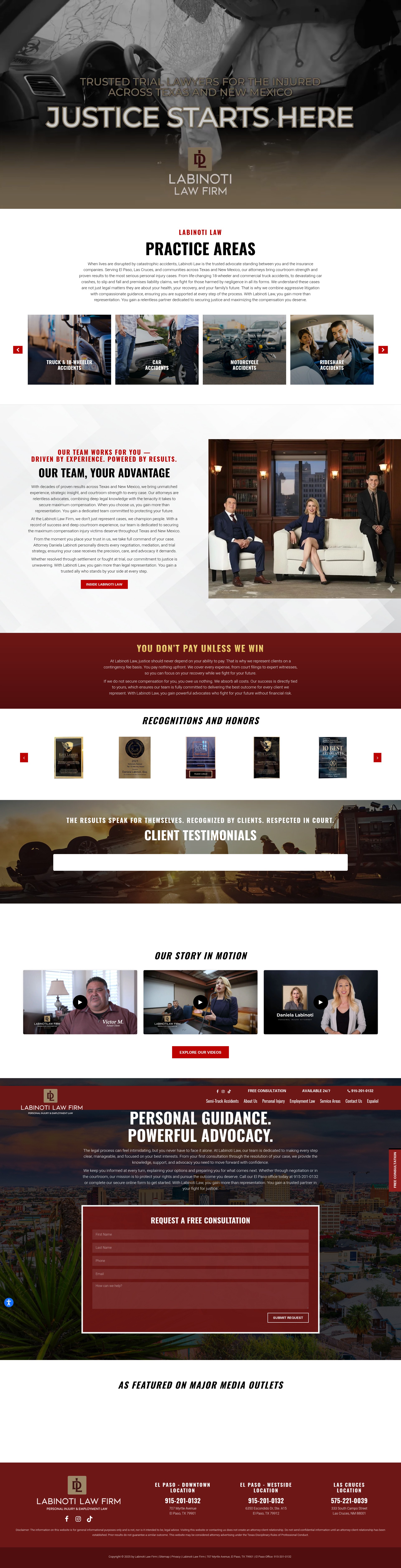 Screenshot of www.labinotilaw.com