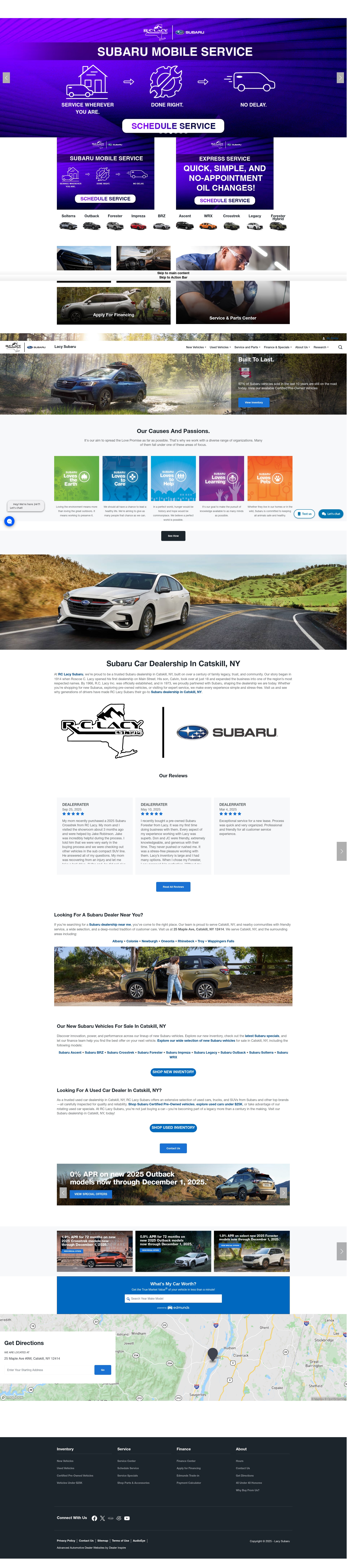 Screenshot of www.lacysubaru.com