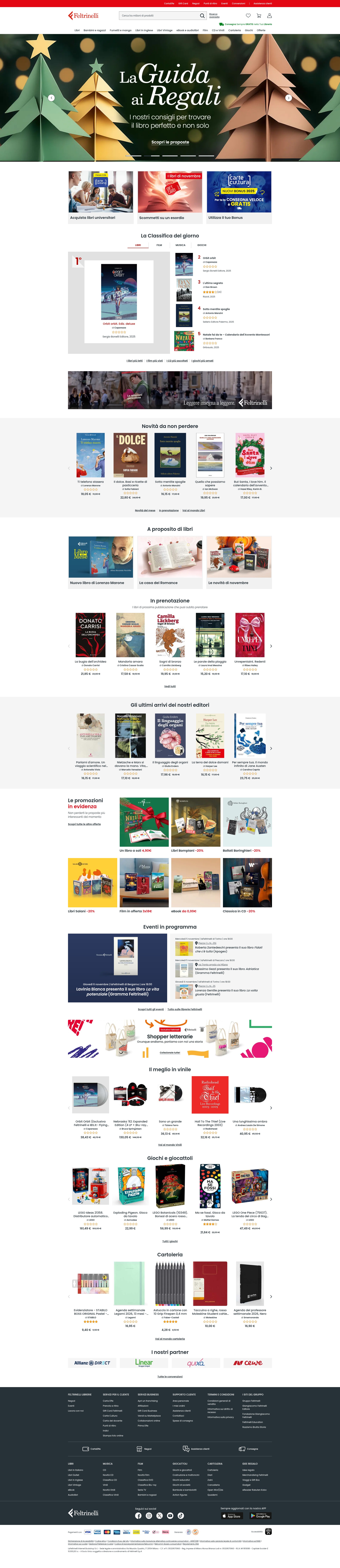 Screenshot of www.lafeltrinelli.it