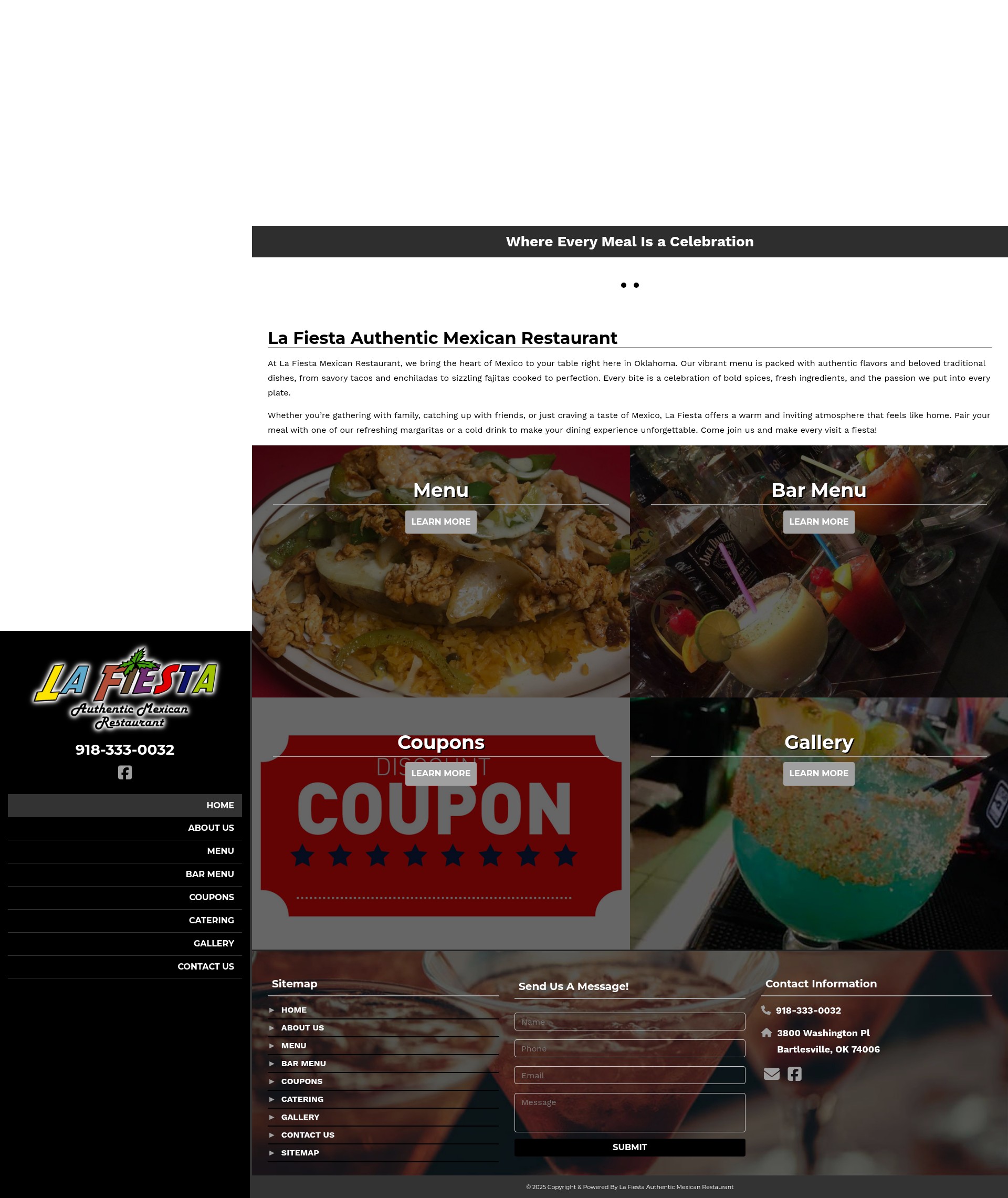 Screenshot of www.lafiestabartlesville.com