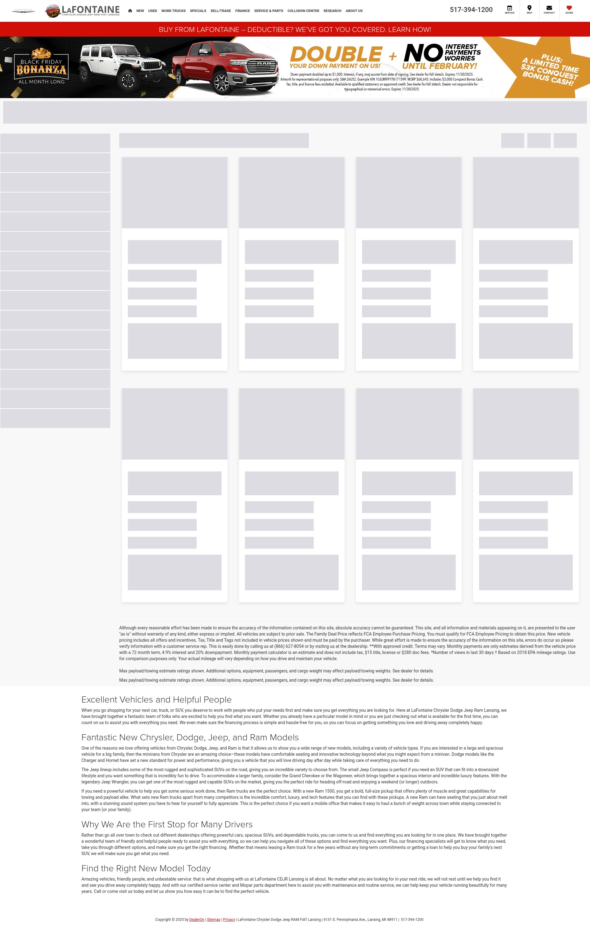 Screenshot of www.lafontainecdjrlansing.com