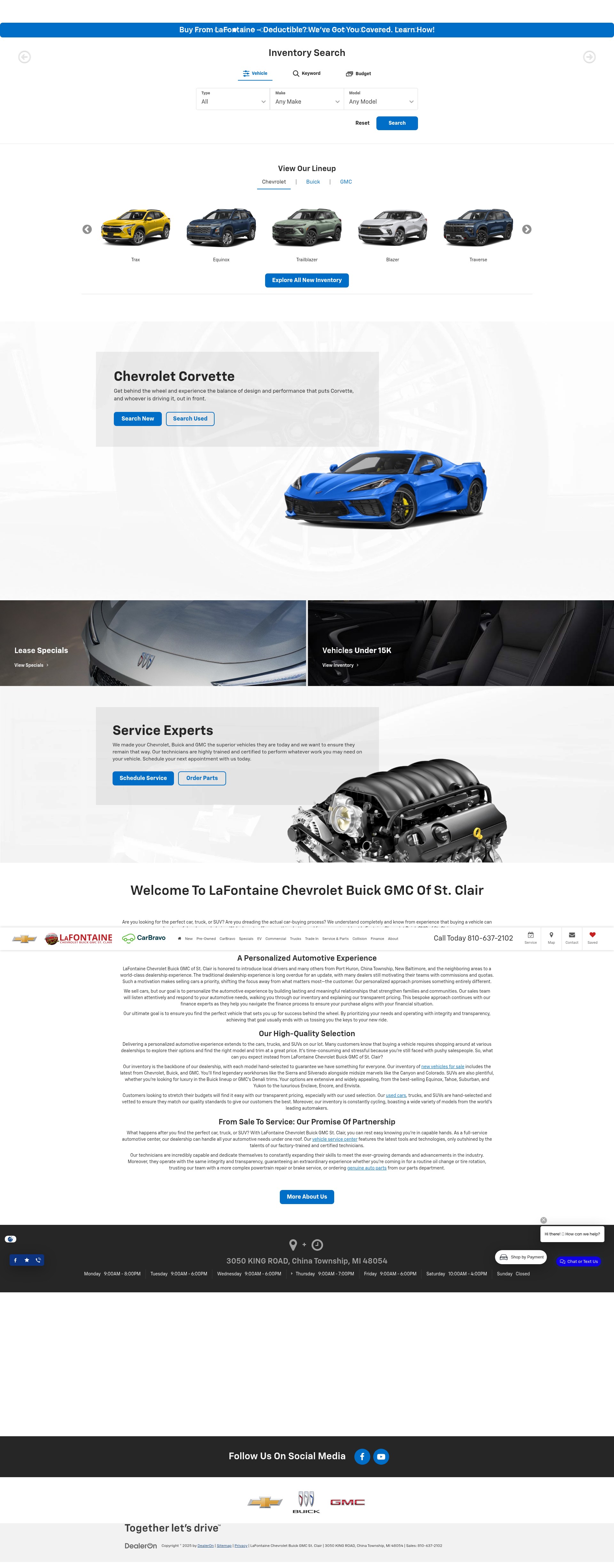 Screenshot of www.lafontainechevroletbuickgmc.com