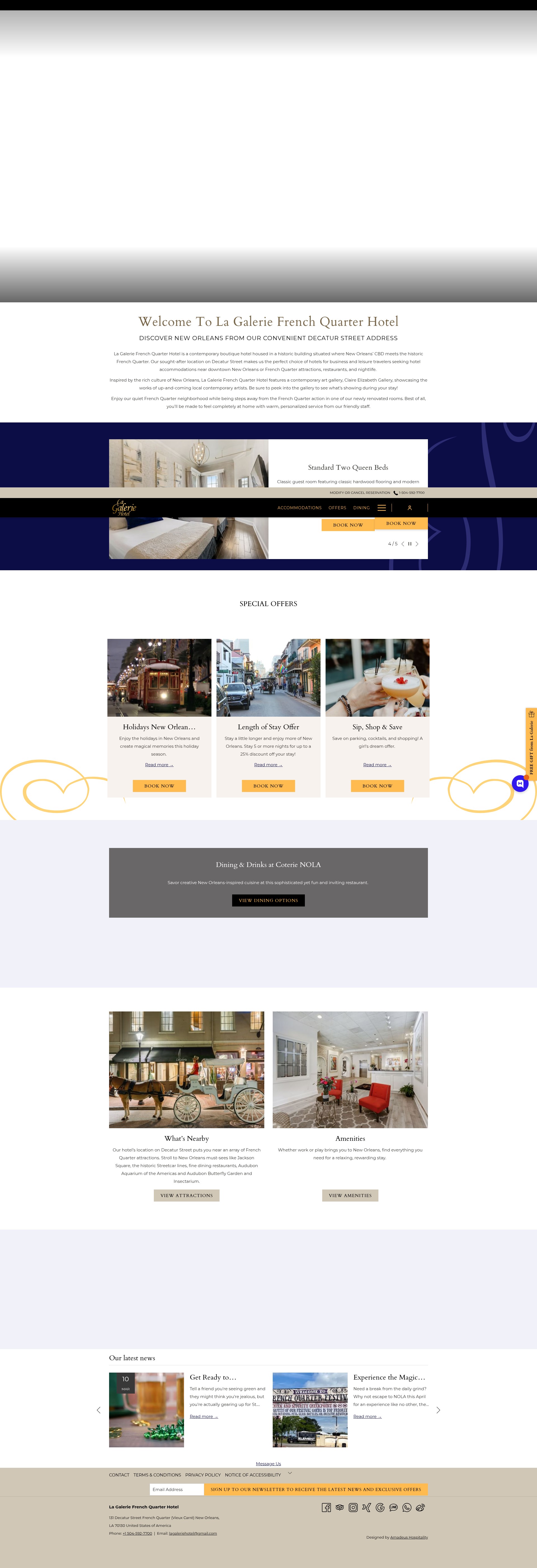 Screenshot of www.lagaleriehotel.com