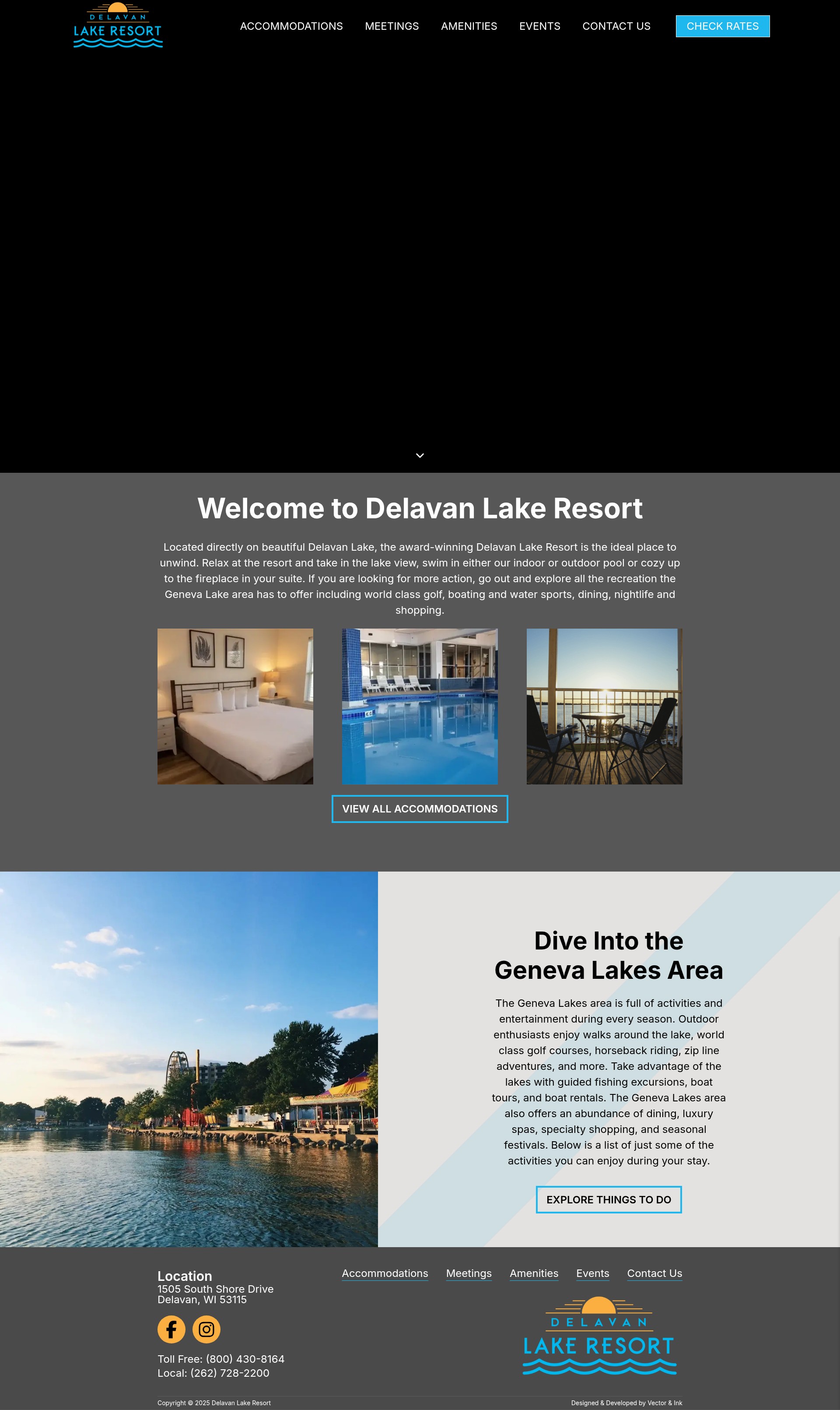 Screenshot of www.lakedelavanresort.com
