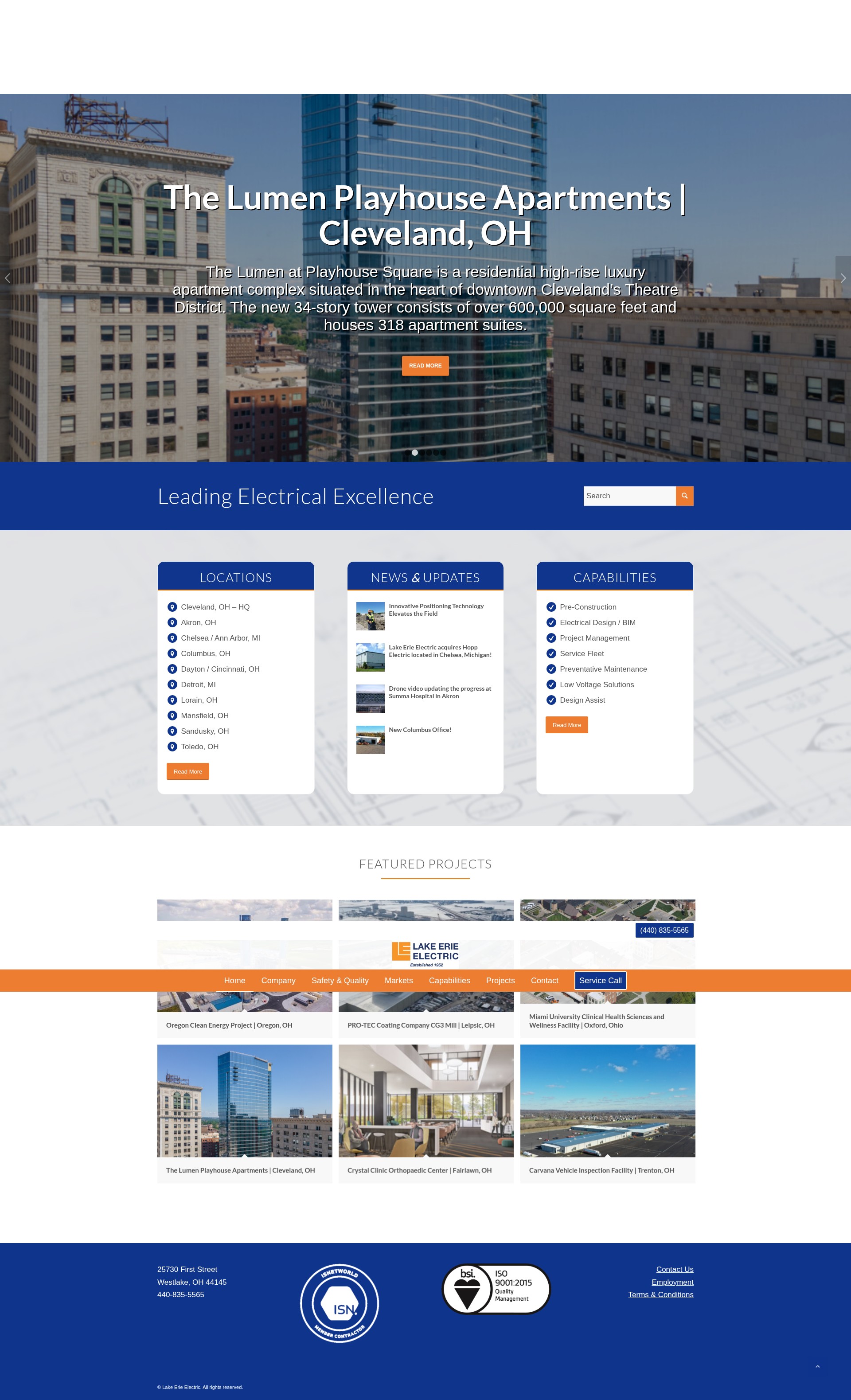 Screenshot of www.lakeerieelectric.com