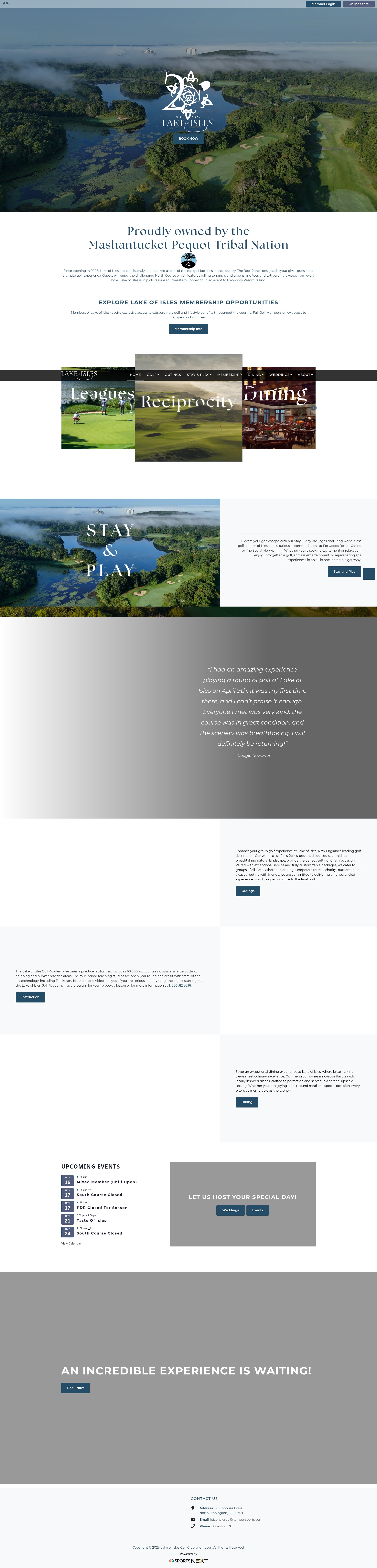 Screenshot of www.lakeofisles.com