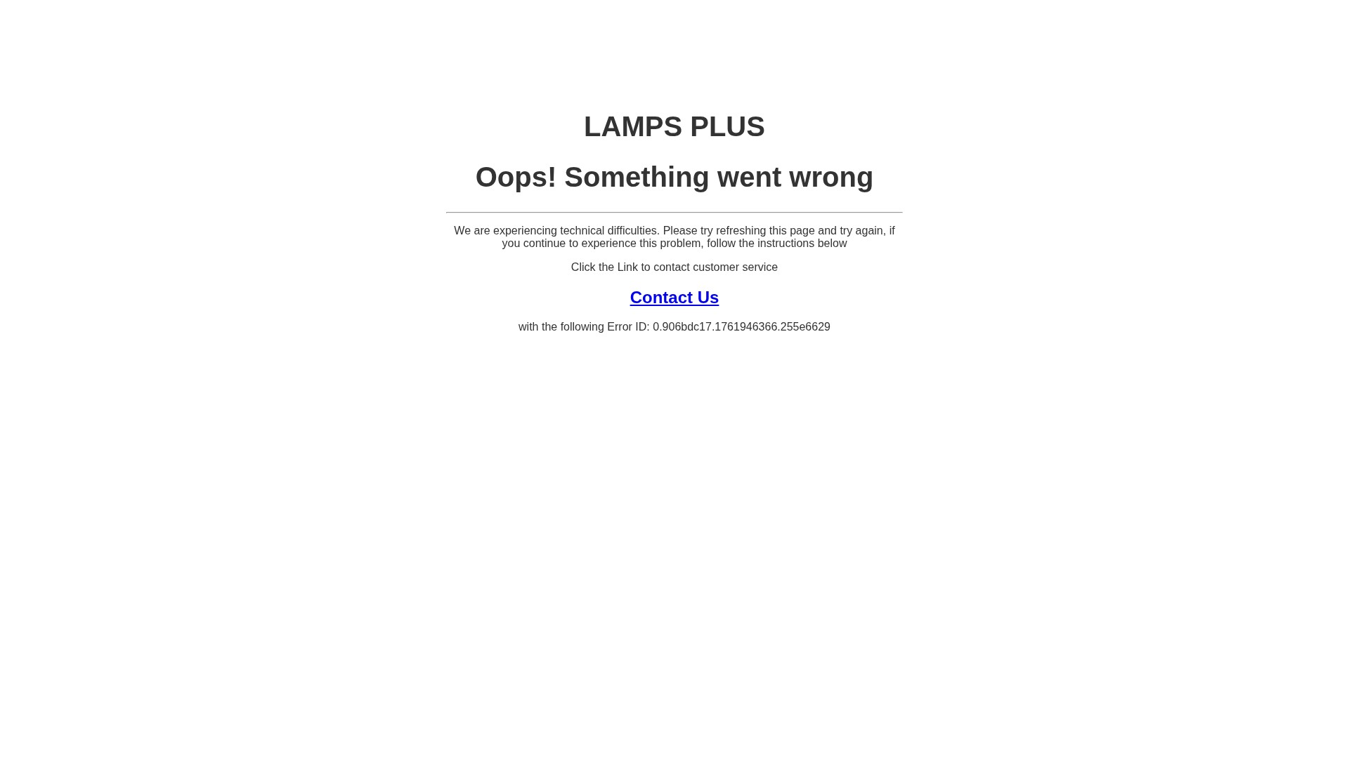 Screenshot of www.lampsplus.com