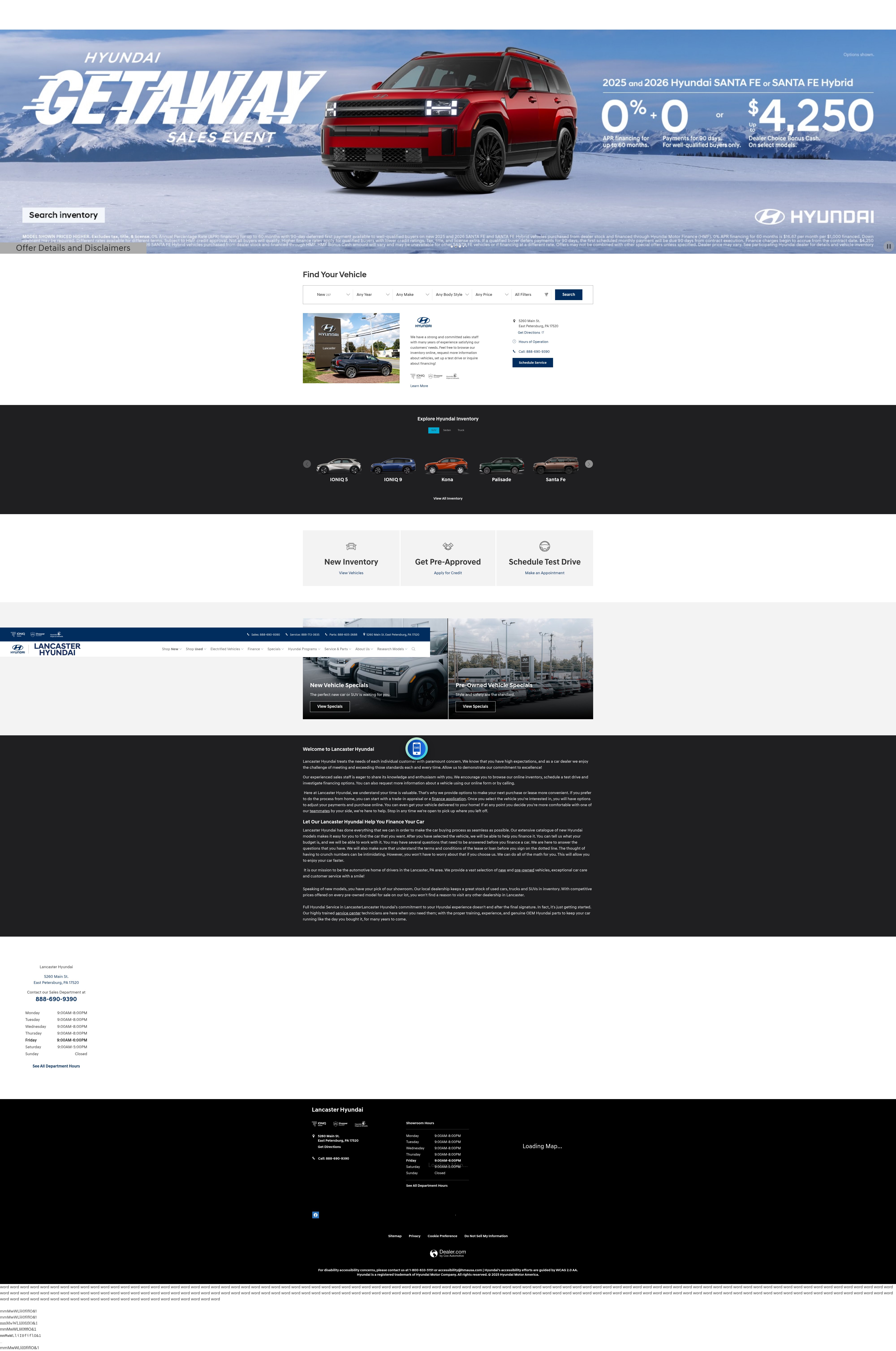 Screenshot of www.lancasterhyundai.com