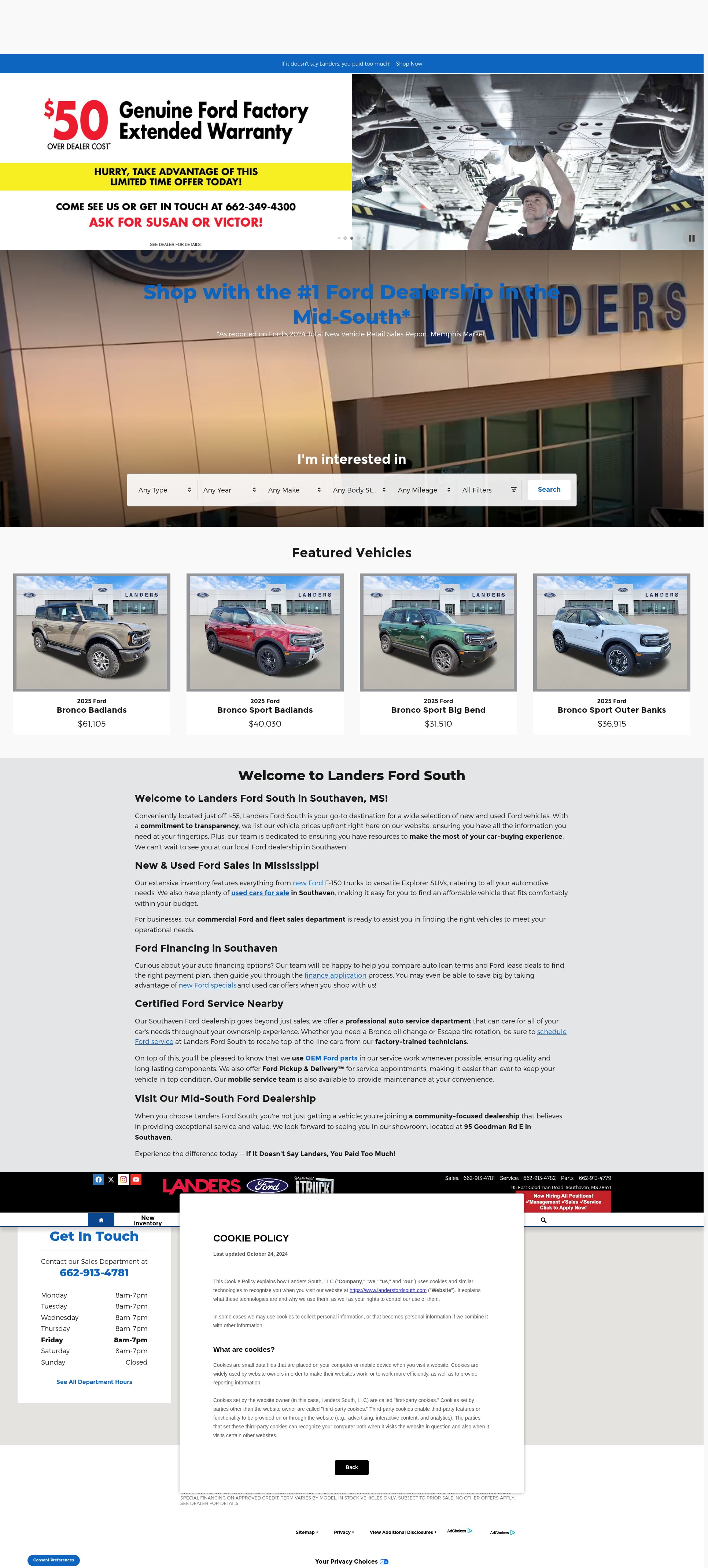 Screenshot of www.landersfordsouth.com