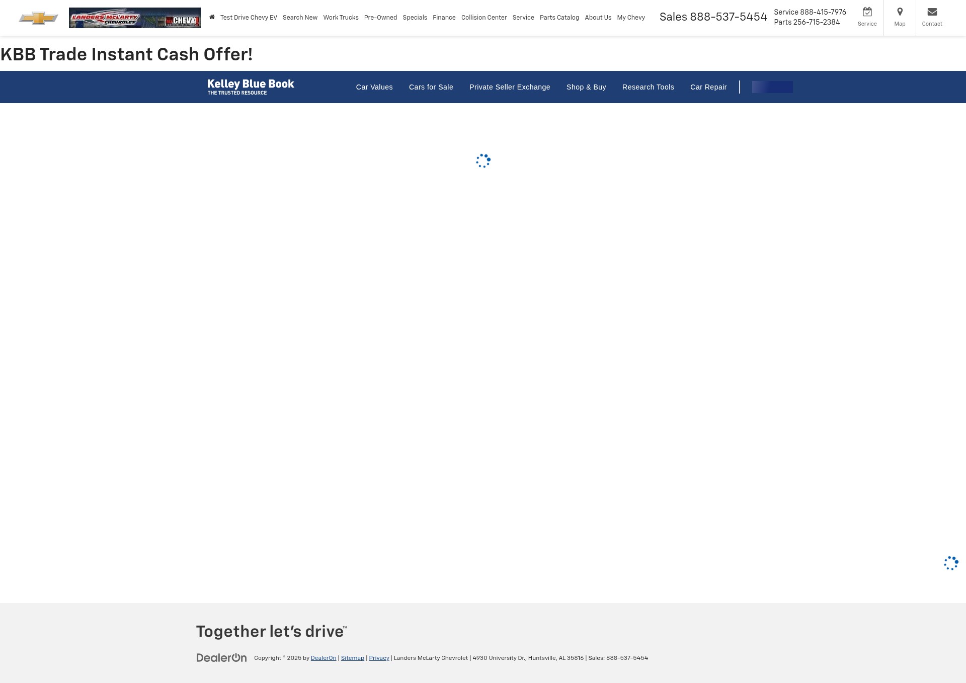 Screenshot of www.landersmclartychevrolet.com