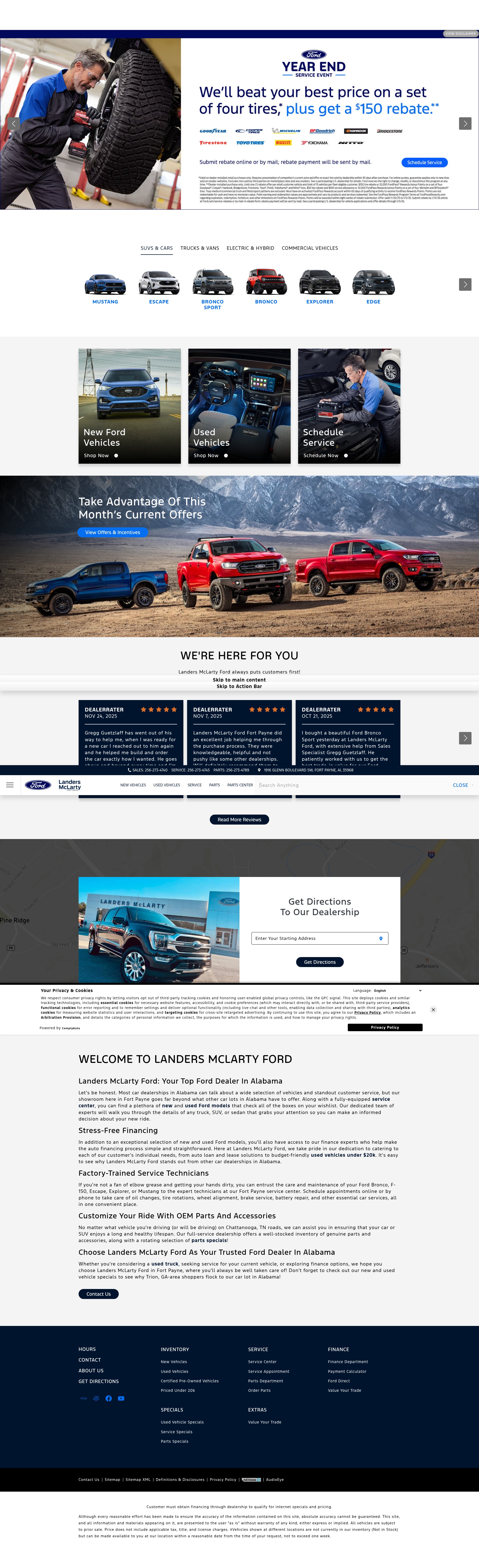 Screenshot of www.landersmclartyfordfortpayne.net