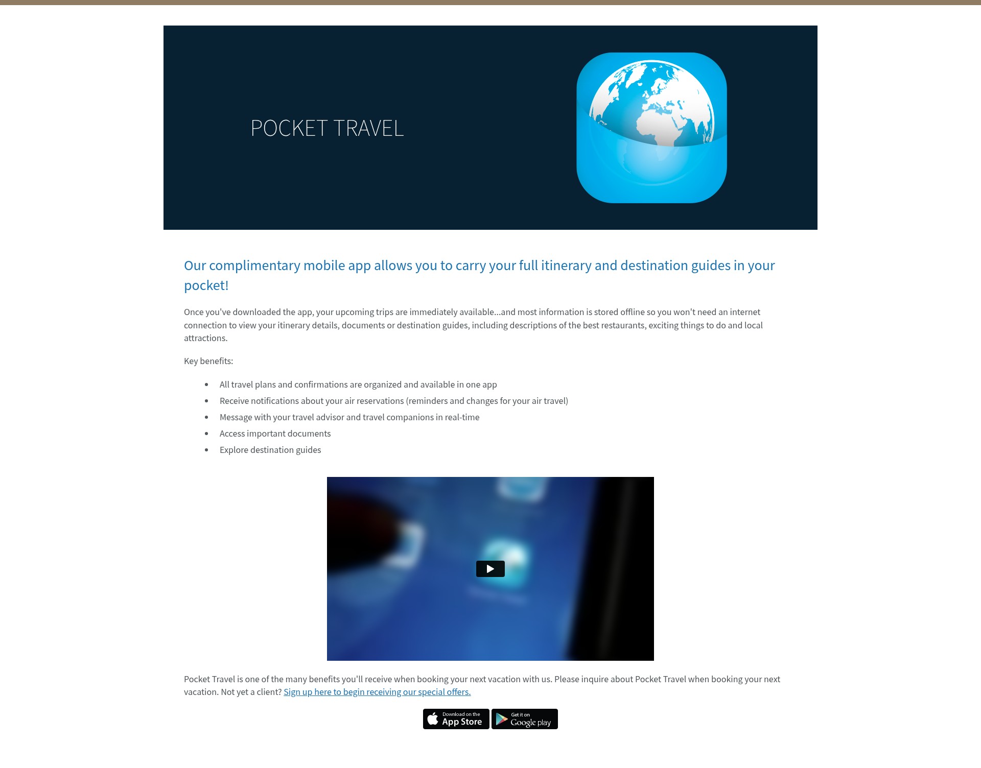 Screenshot of www.landmark-travel.com