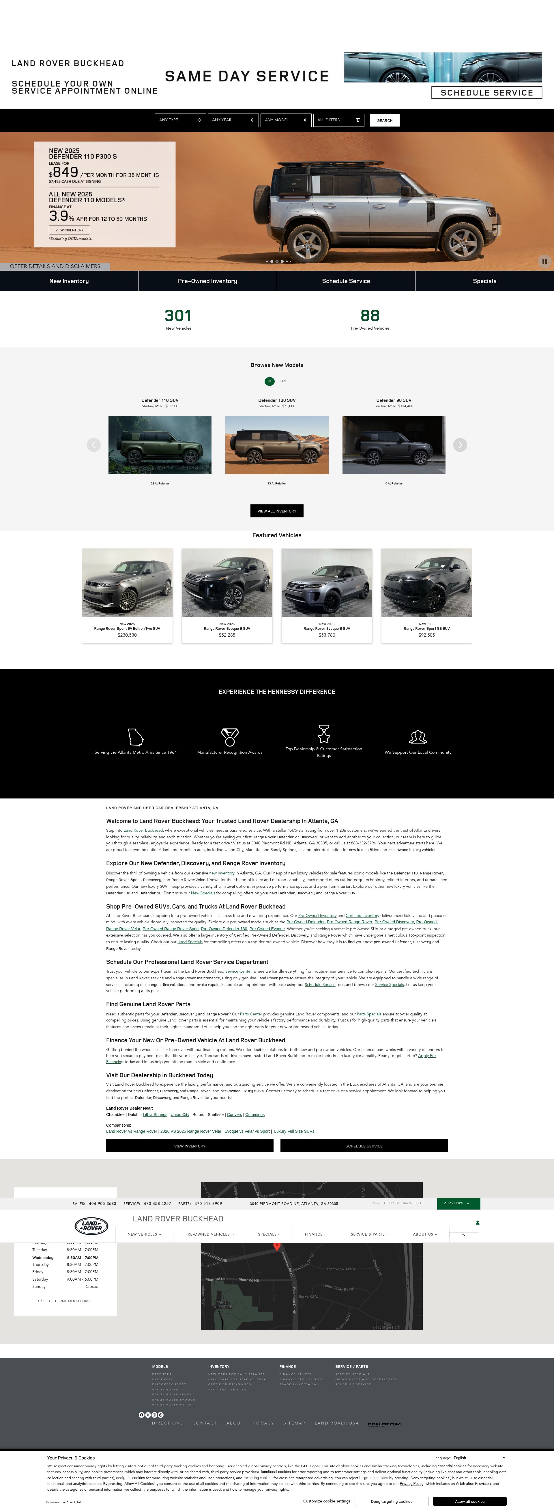 Screenshot of www.landroverbuckhead.net