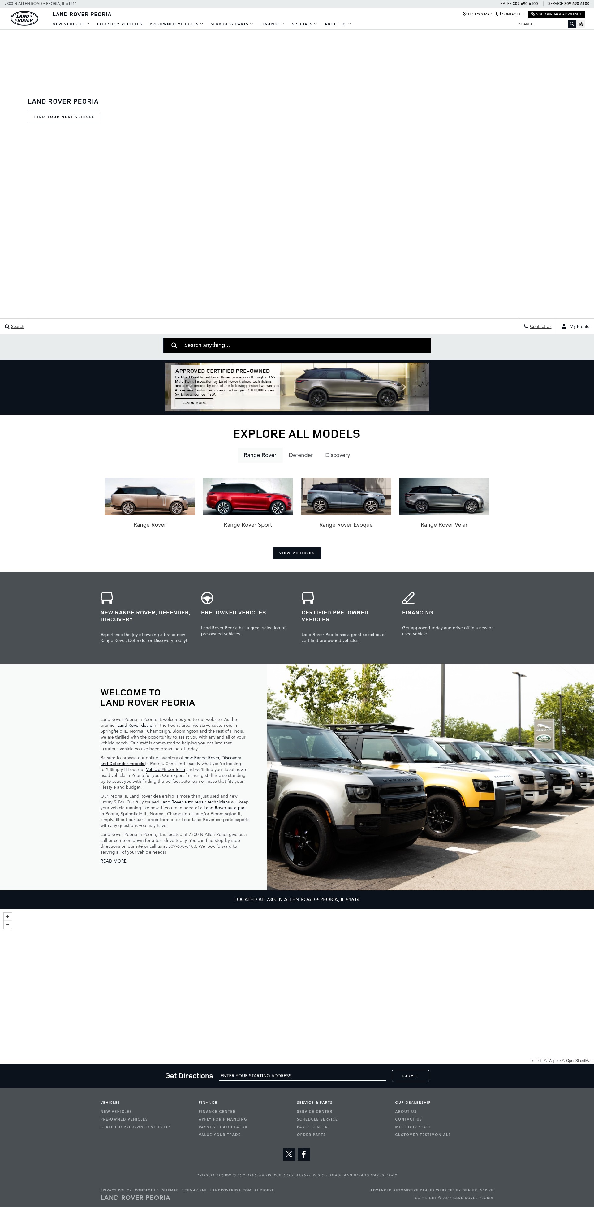 Screenshot of www.landroverpeoria.net