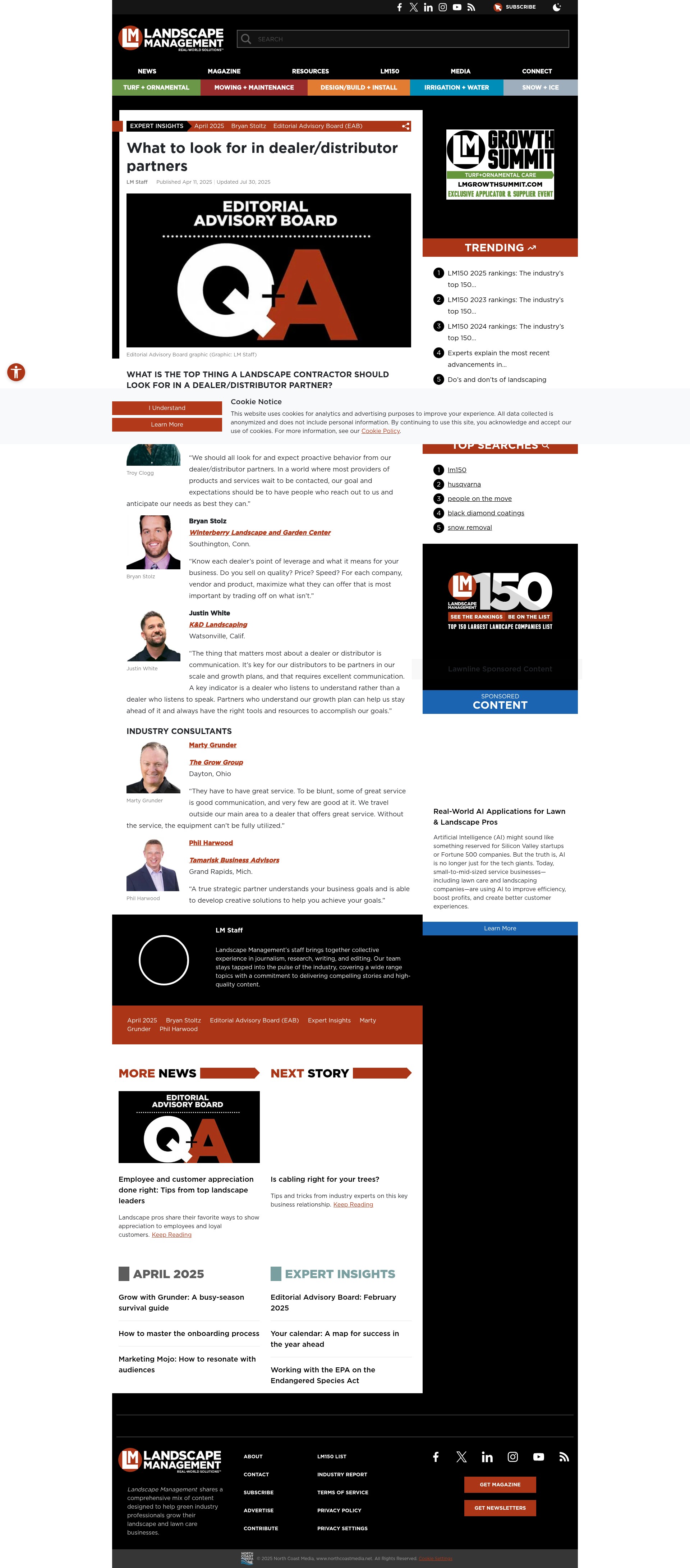 Screenshot of www.landscapemanagement.net