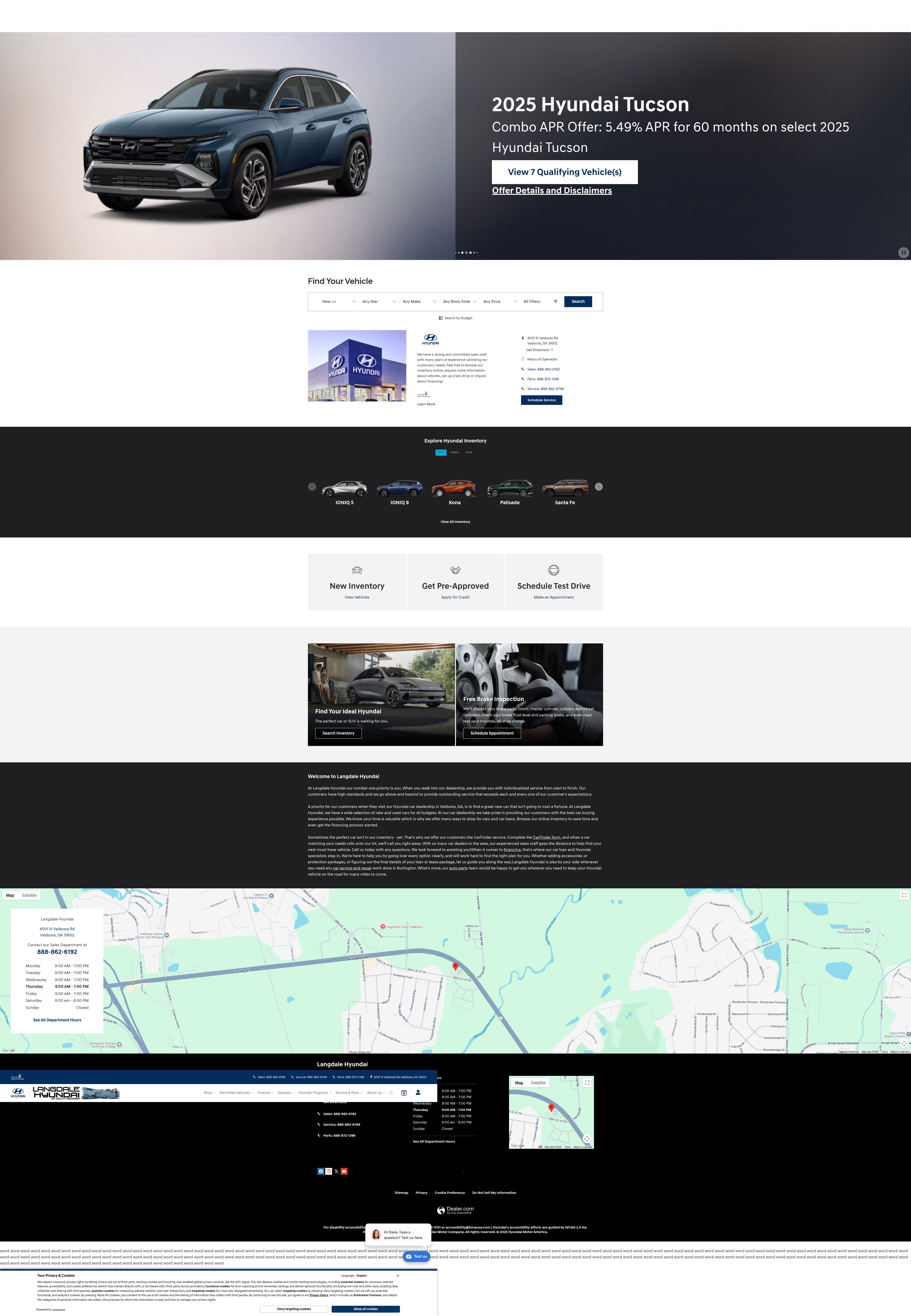 Screenshot of www.langdalehyundai.com