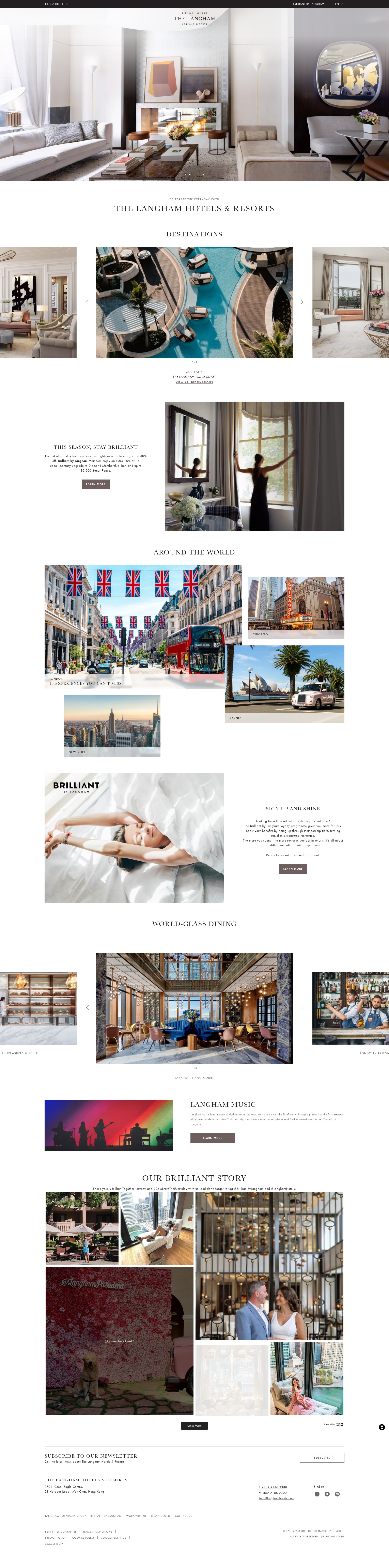 Screenshot of www.langhamhotels.com