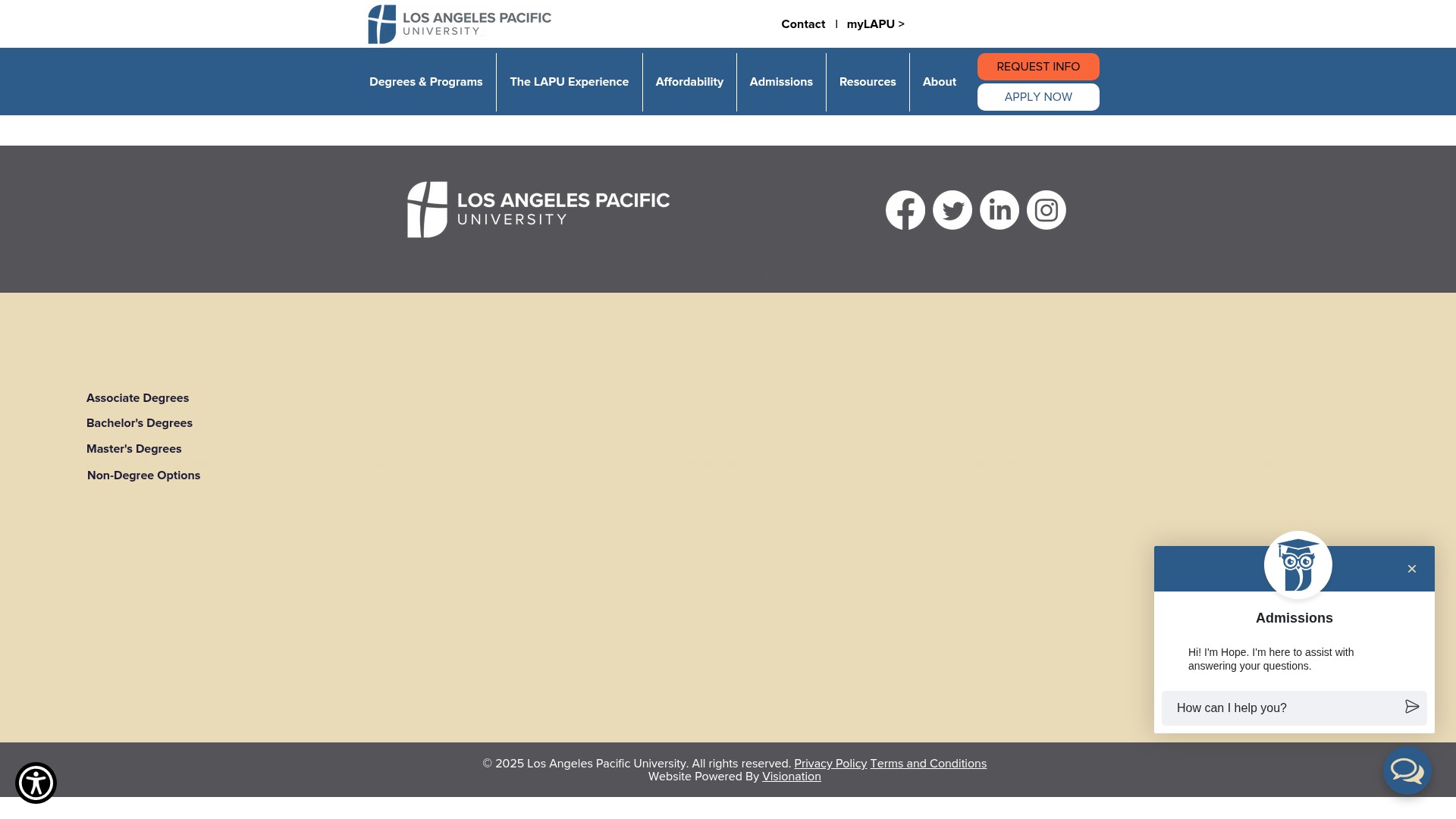 Screenshot of www.lapu.edu