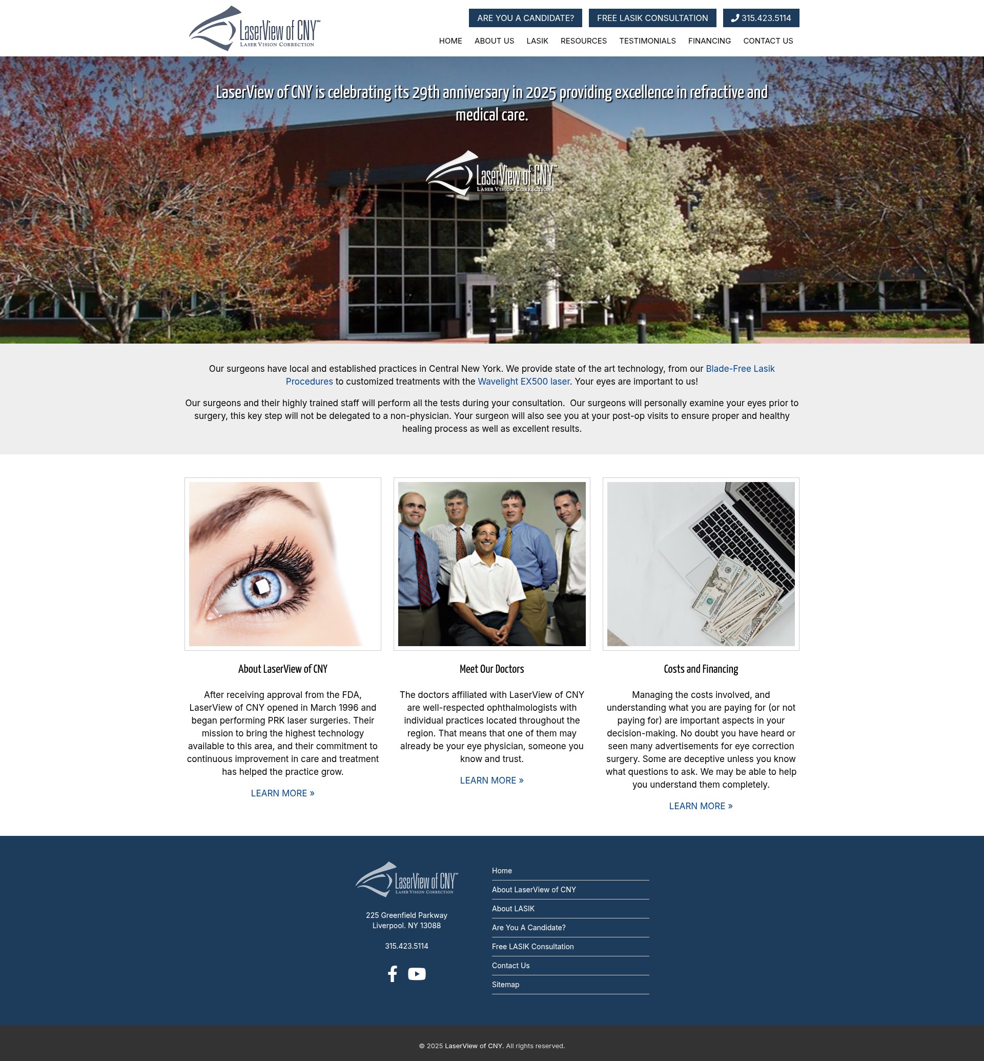 Screenshot of www.laserviewcny.com