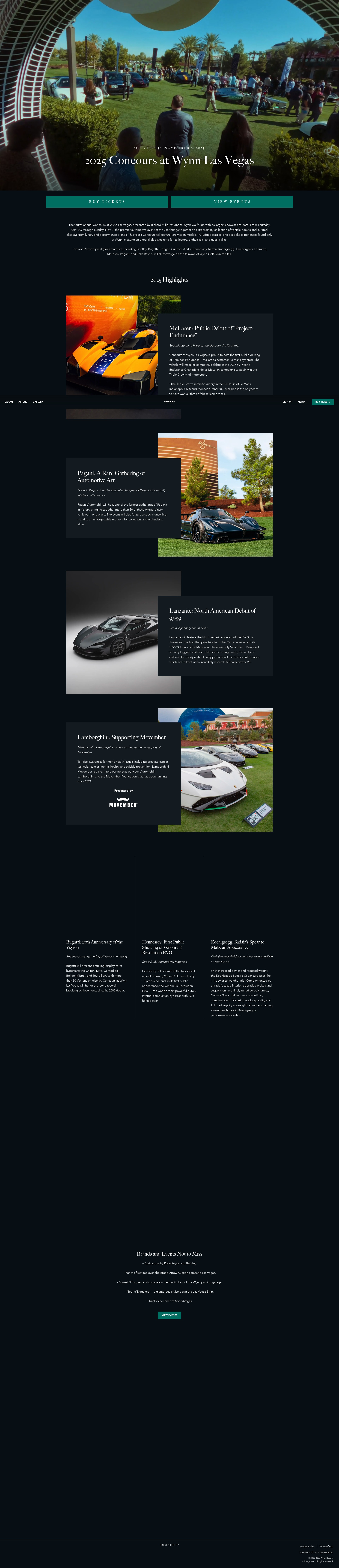 Screenshot of www.lasvegasconcours.com