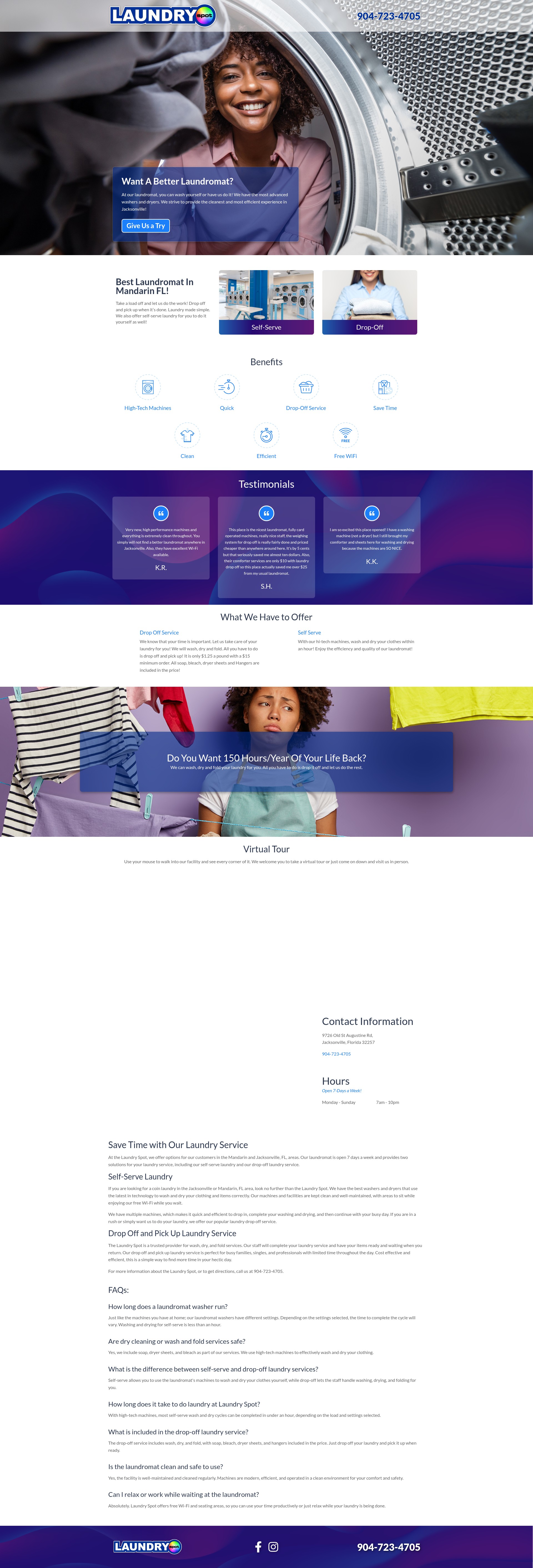 Screenshot of www.laundryspotjax.com