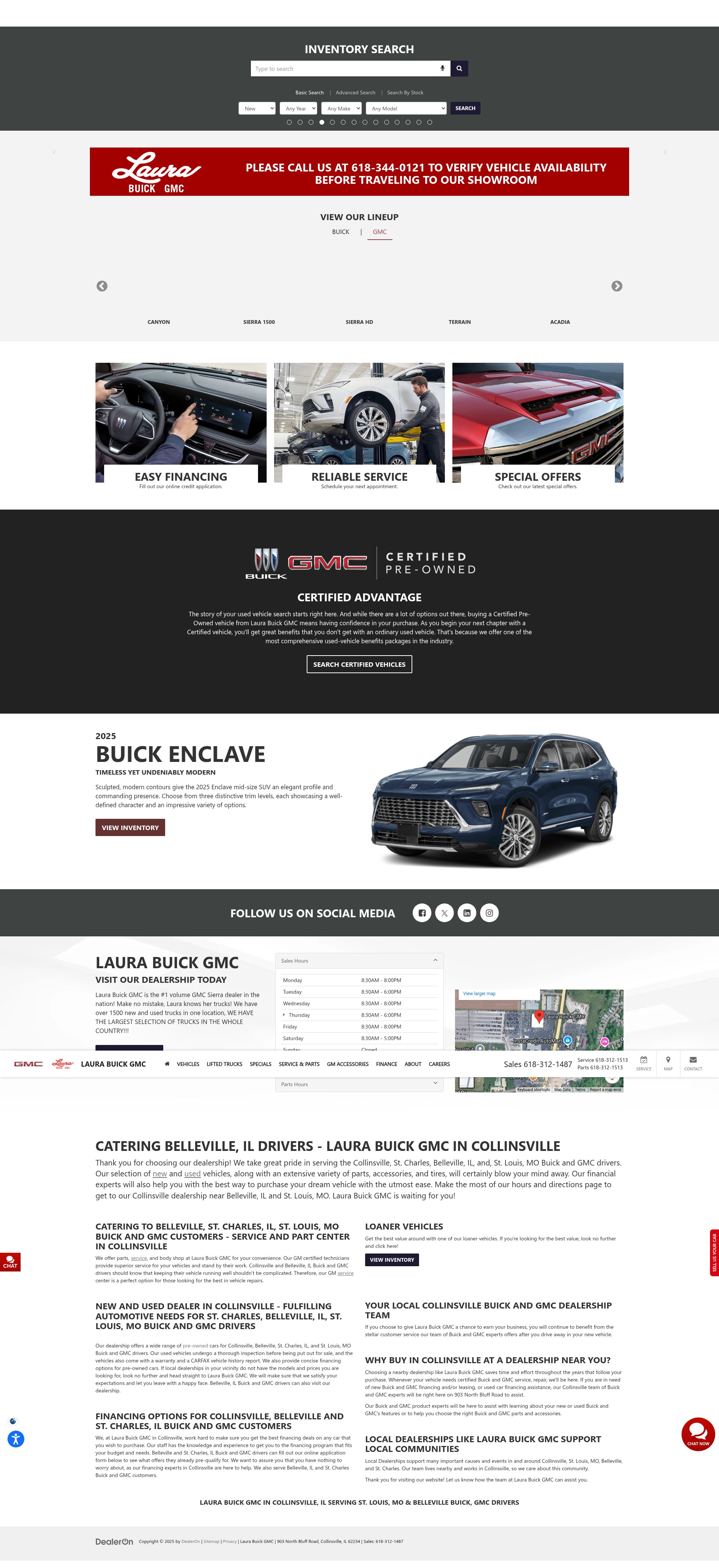Screenshot of www.laurabuickgmc.com