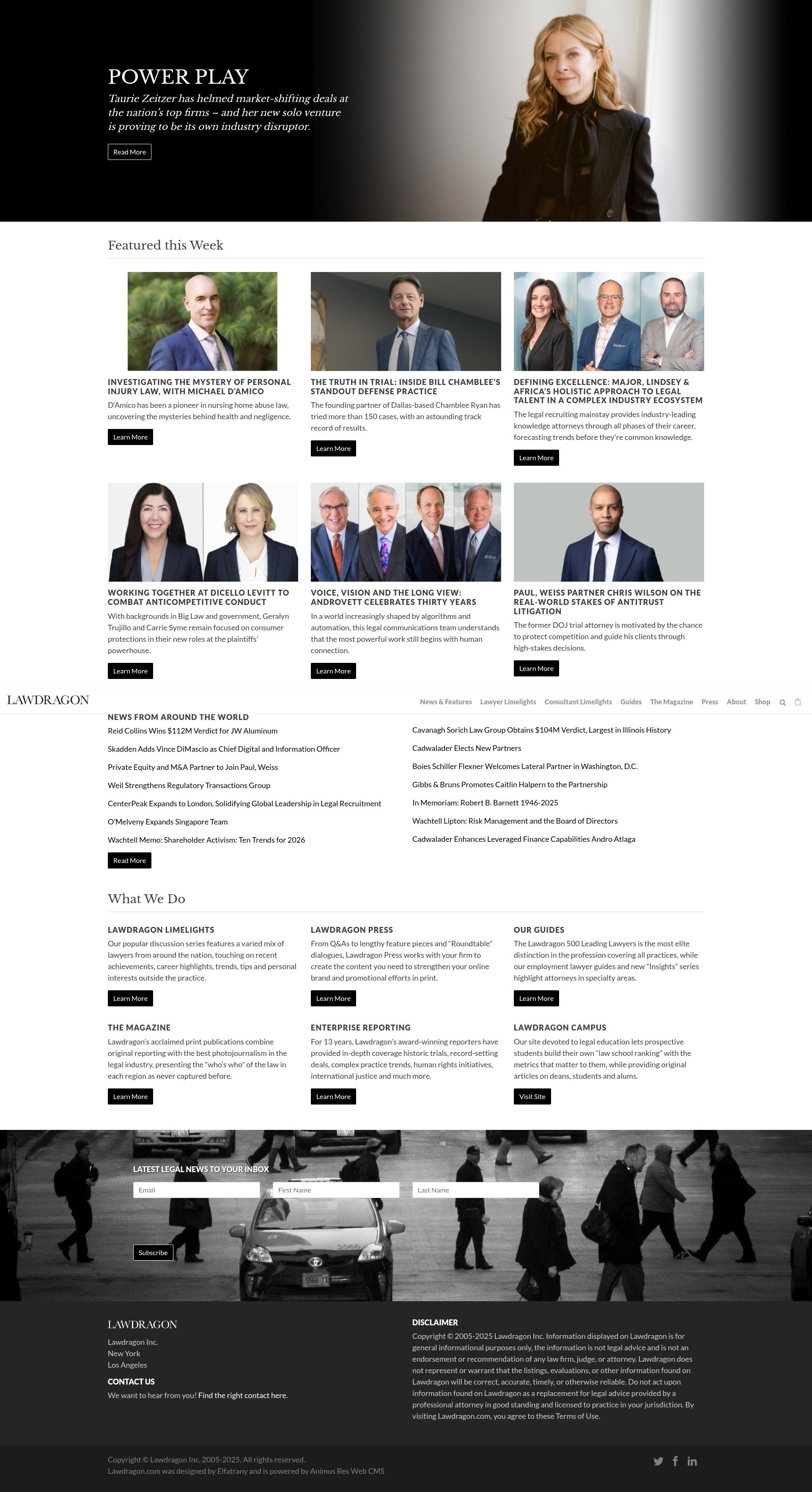 Screenshot of www.lawdragon.com