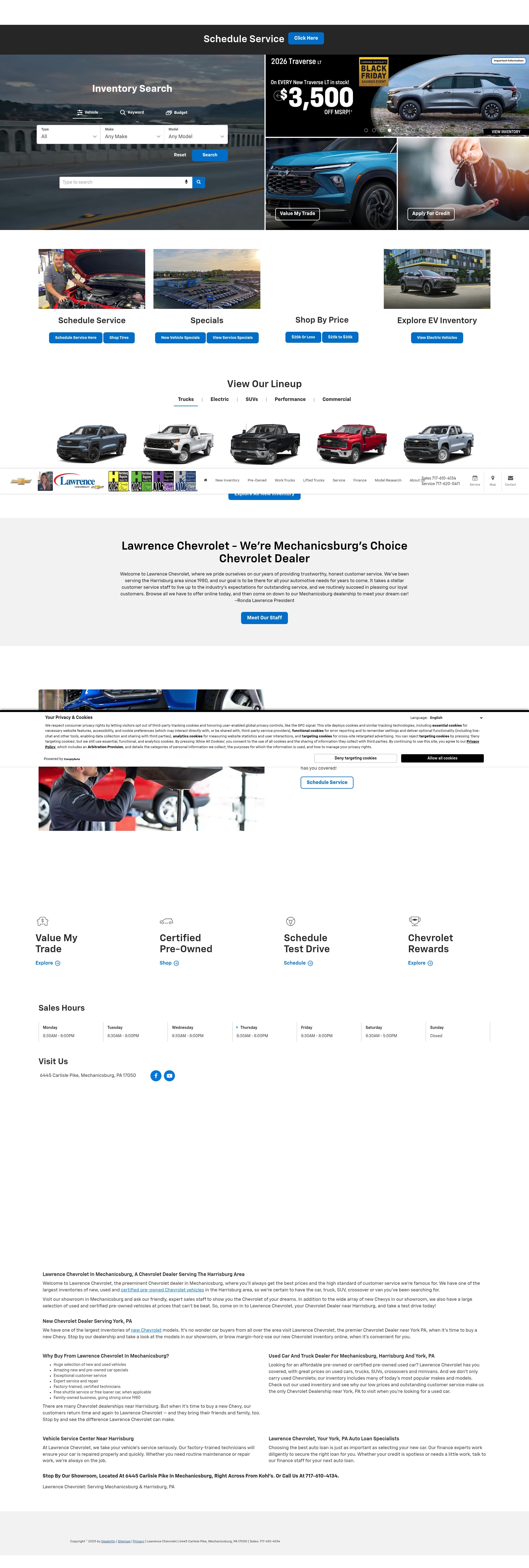 Screenshot of www.lawrencechevy.com
