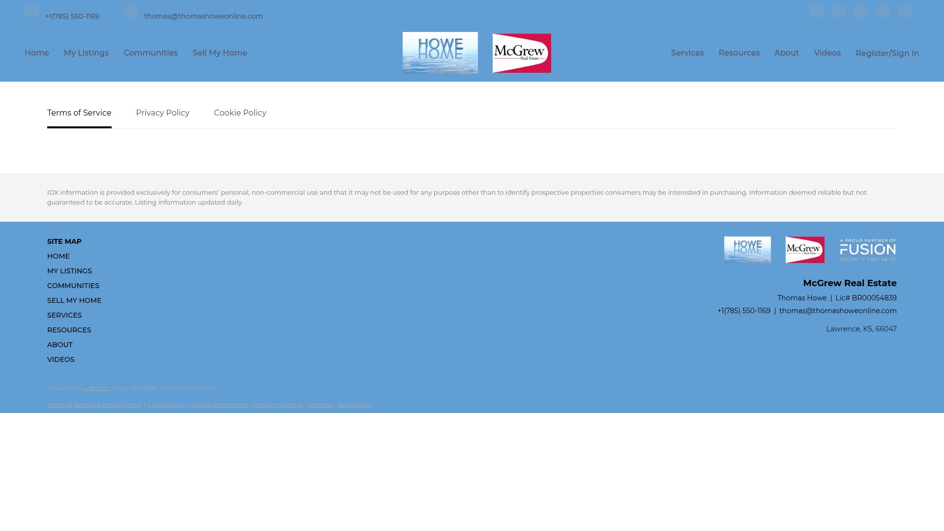 Screenshot of www.lawrencerealestateagent.com