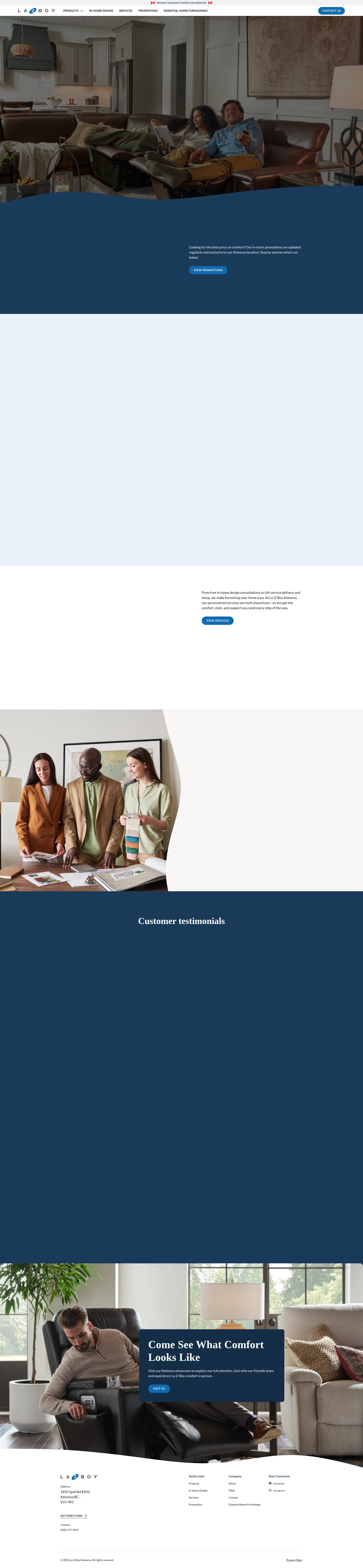 Screenshot of www.lazboykelowna.com
