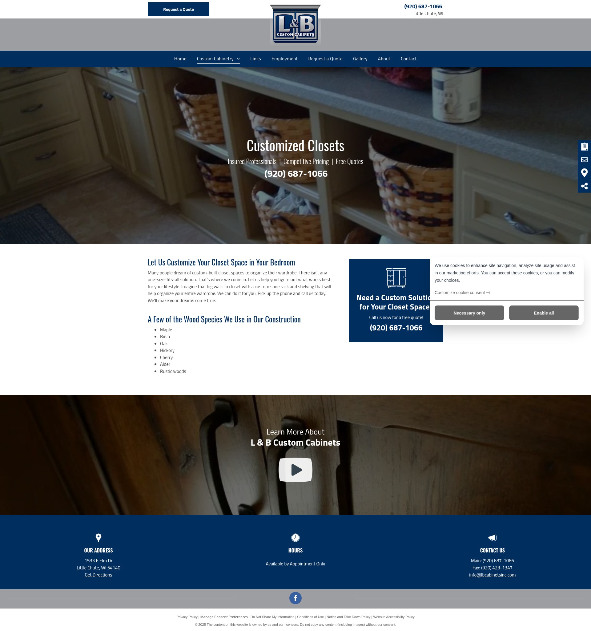 Screenshot of www.lbcabinetsinc.com
