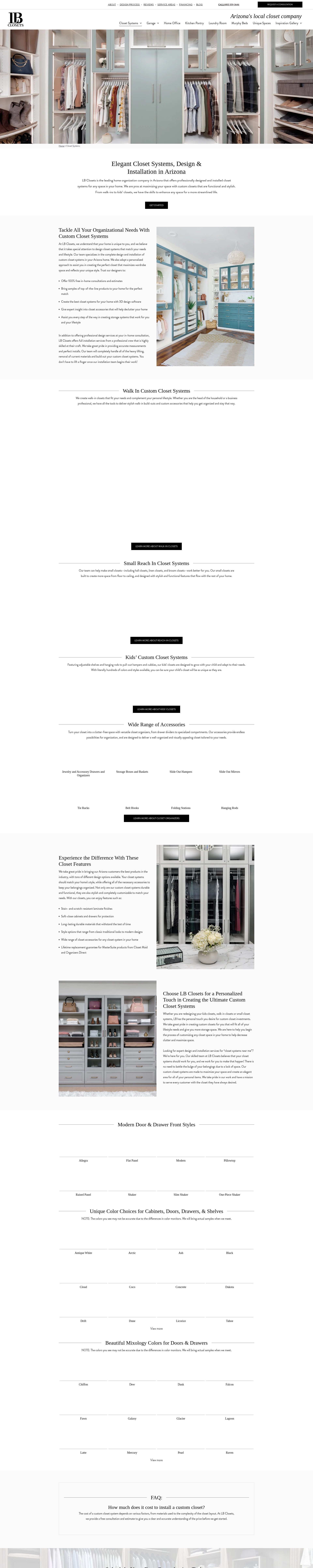 Screenshot of www.lbclosets.com