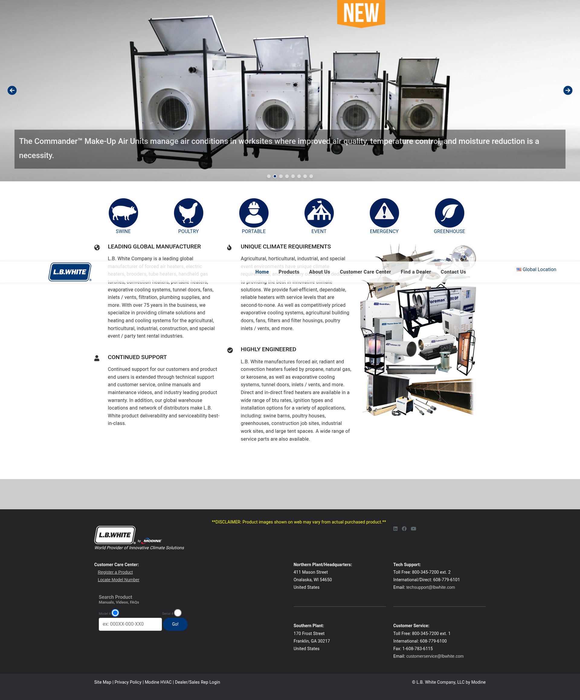 Screenshot of www.lbwhite.com