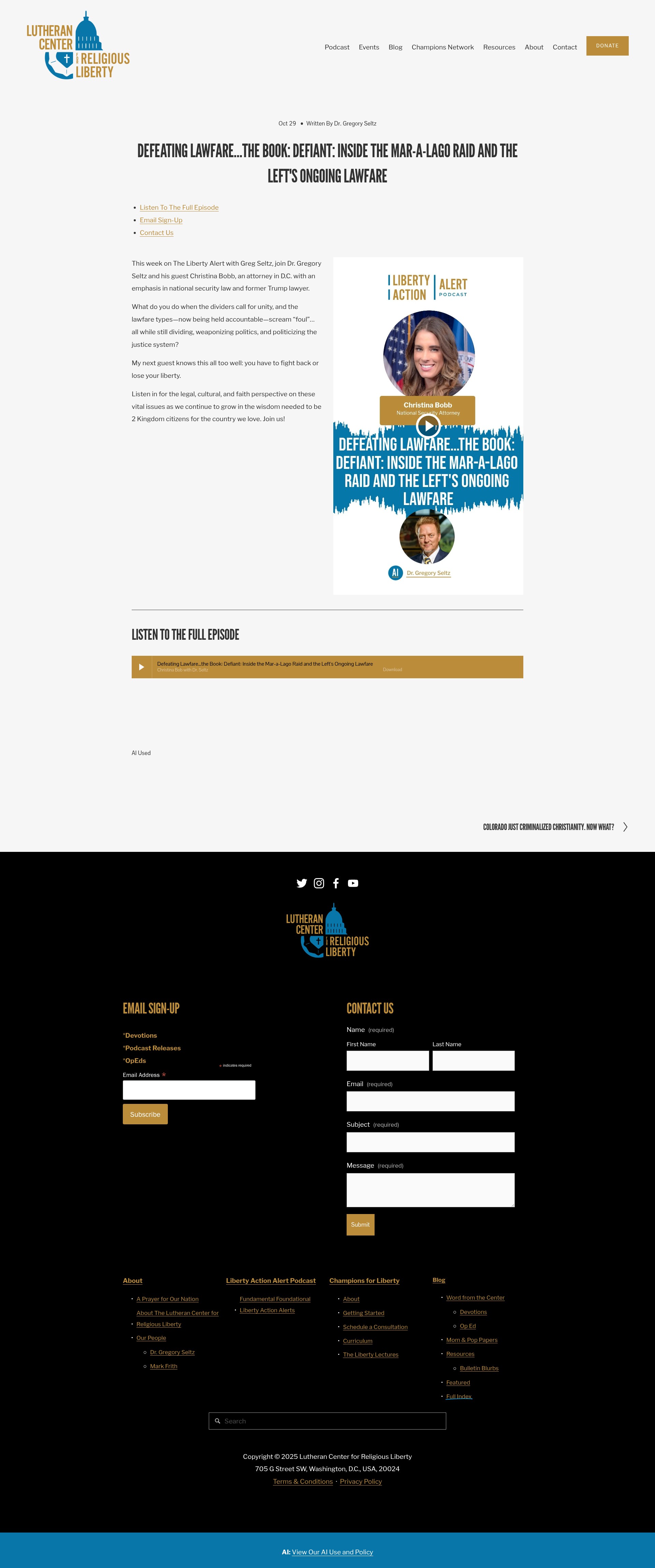 Screenshot of www.lcrlfreedom.org