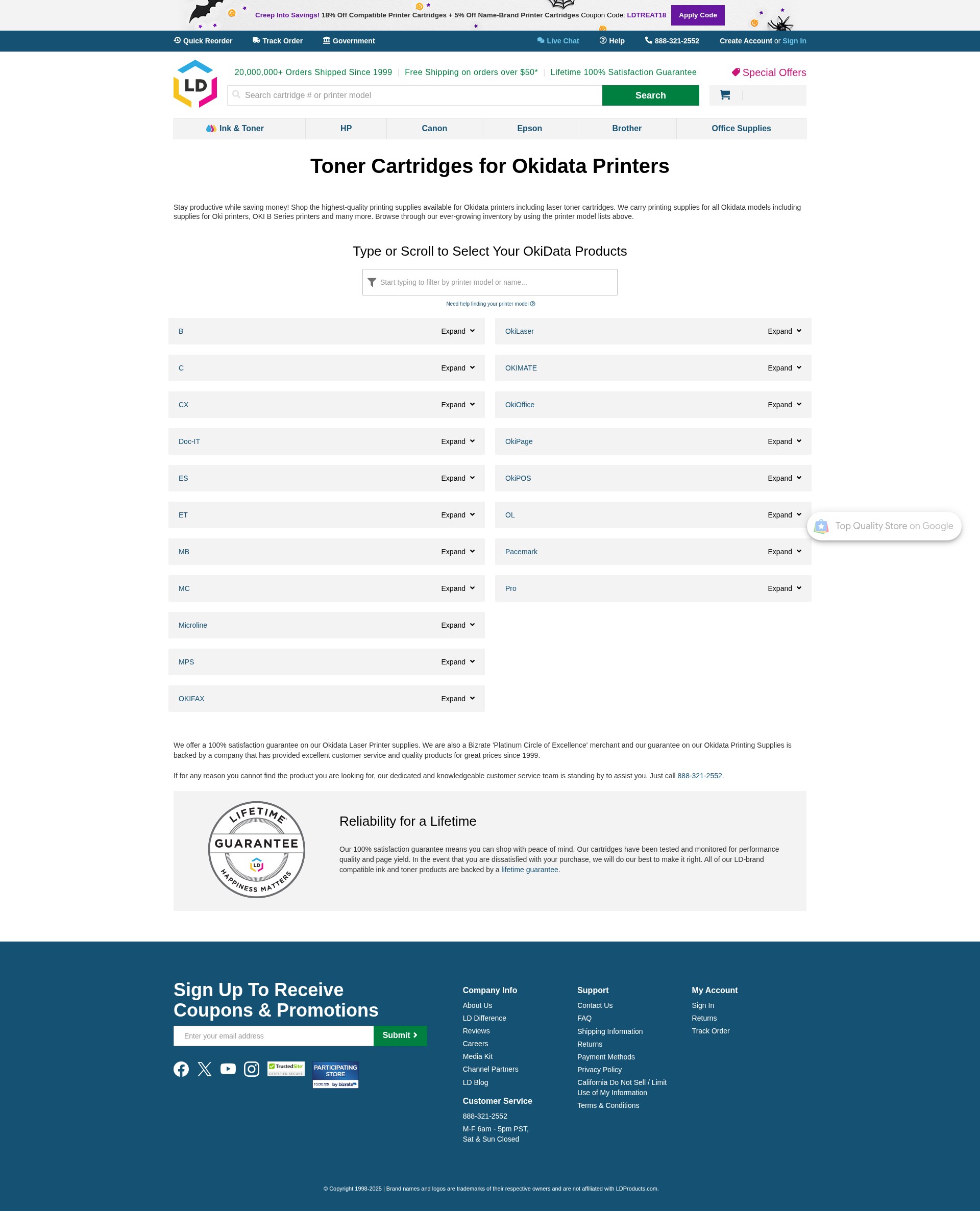 Screenshot of www.ldproducts.com
