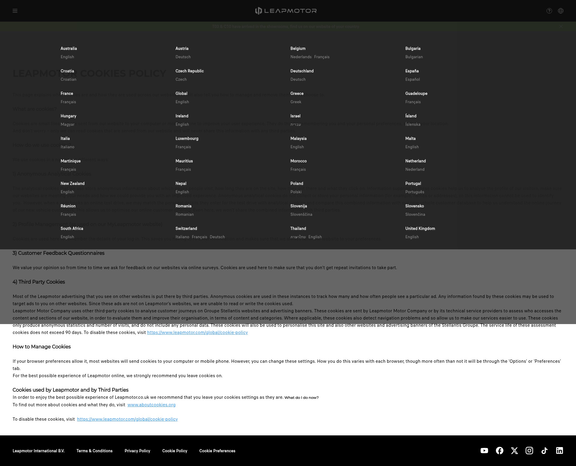 Screenshot of www.leapmotor.net