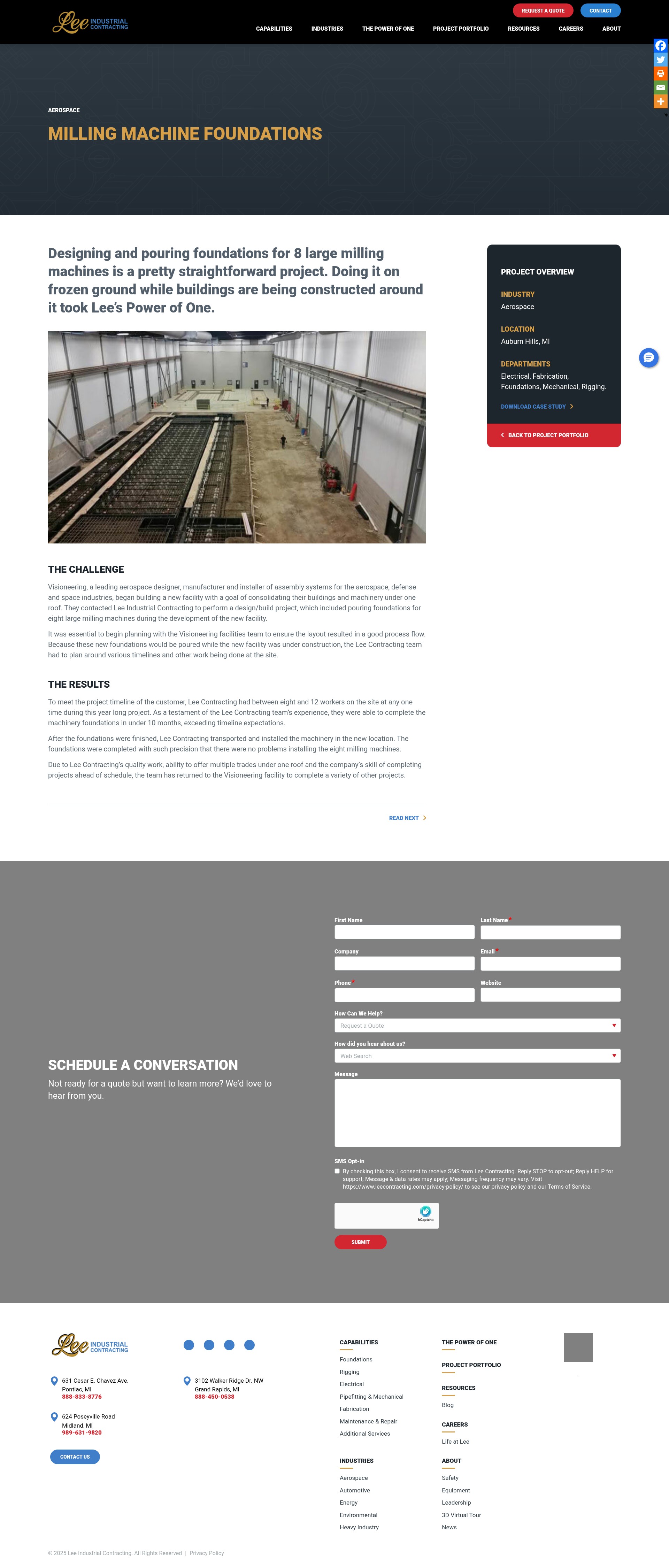 Screenshot of www.leecontracting.com