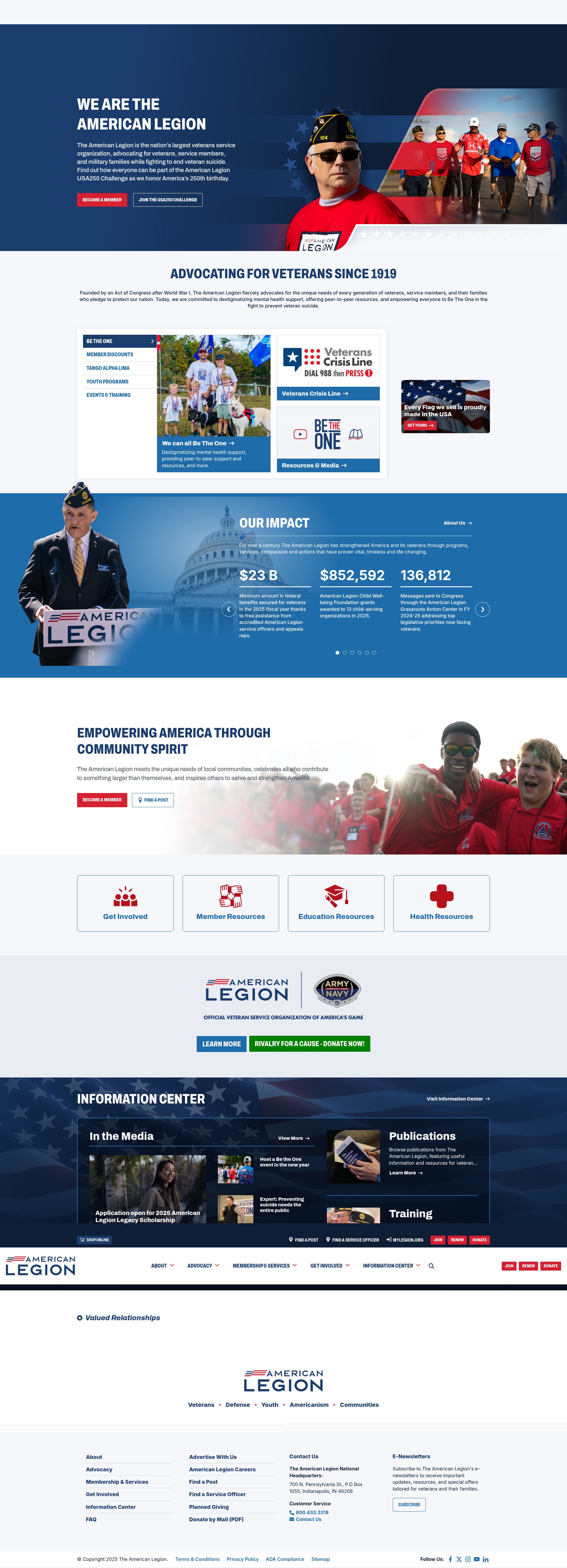 Screenshot of www.legion.org