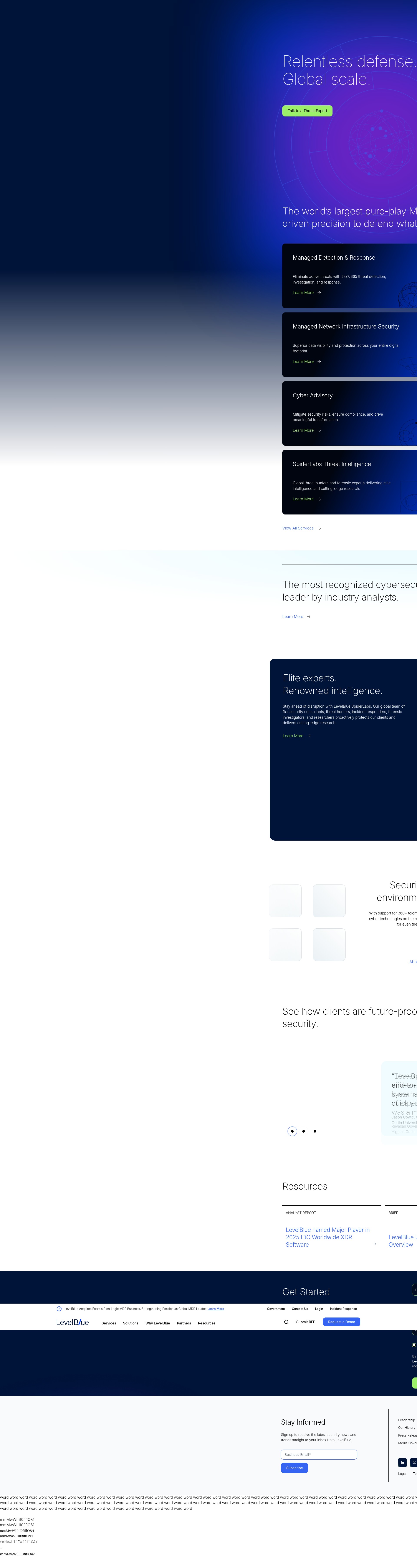 Screenshot of www.levelblue.com