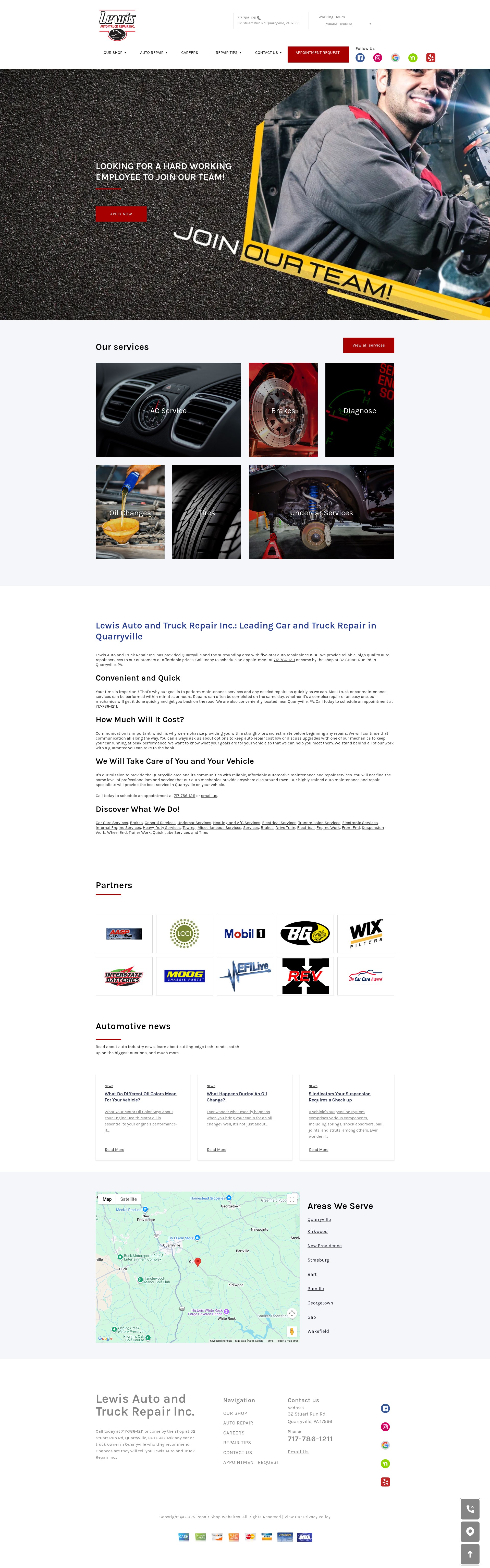 Screenshot of www.lewisautotruck.com
