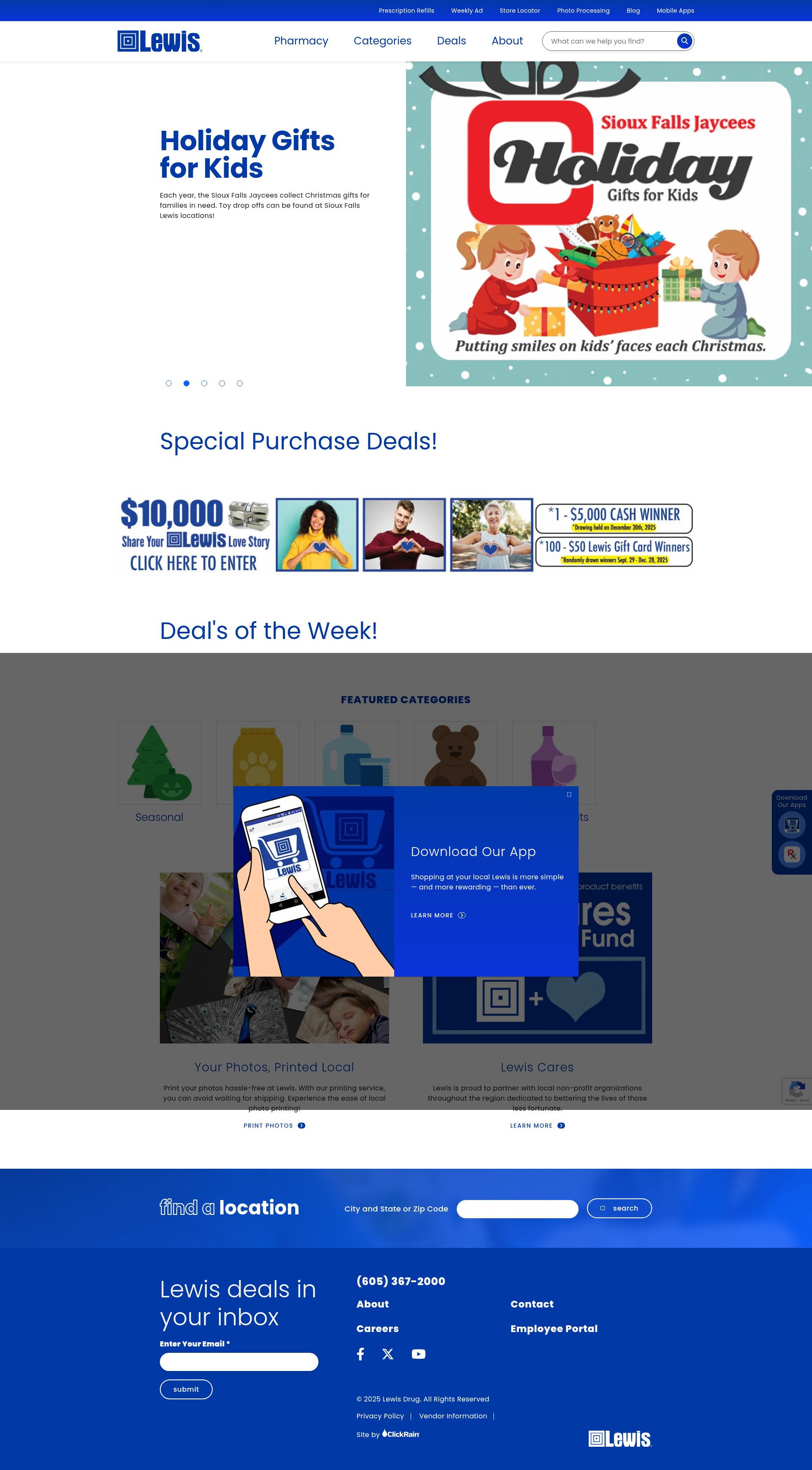 Screenshot of www.lewisdrug.com