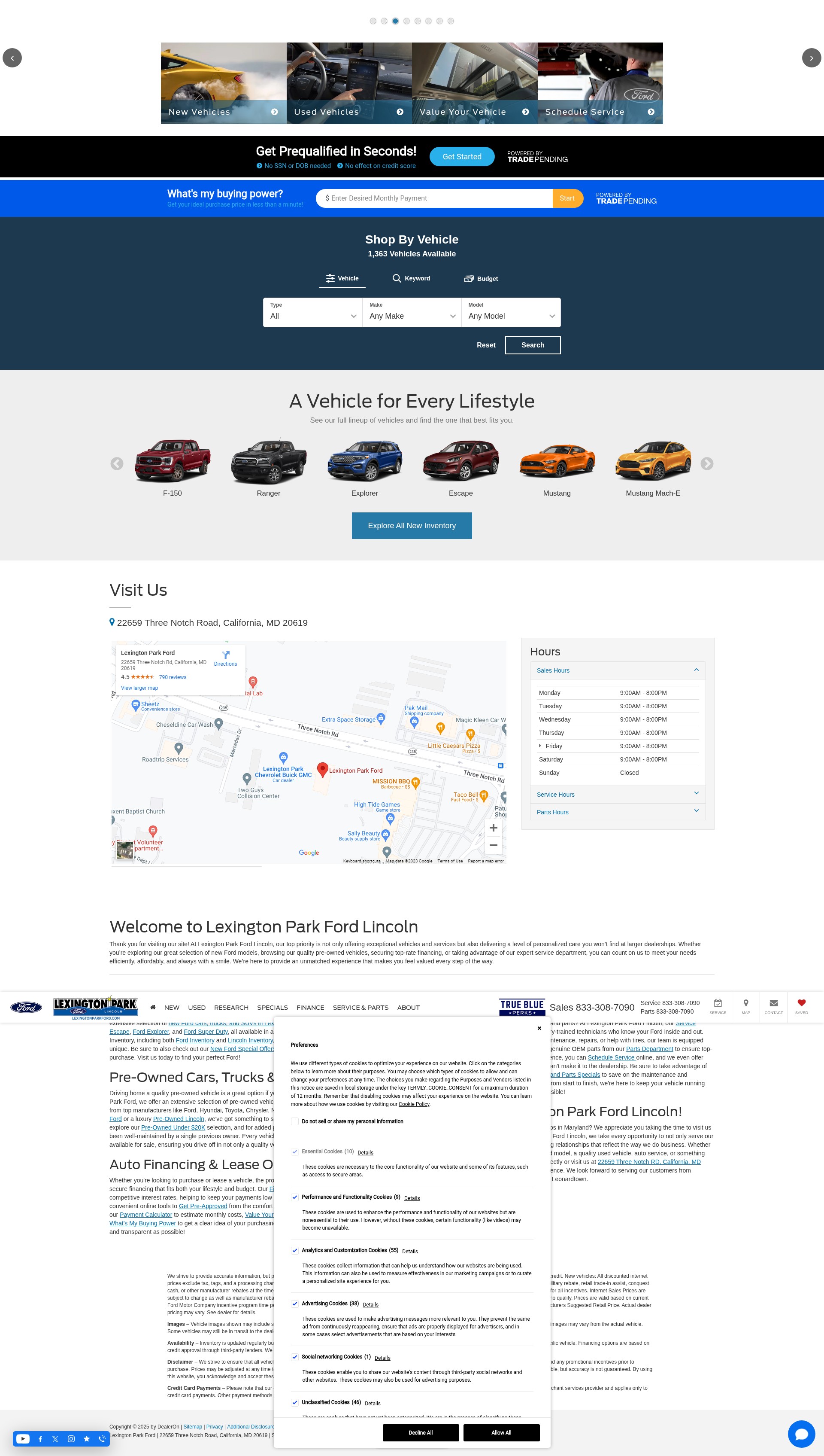 Screenshot of www.lexingtonparkford.com