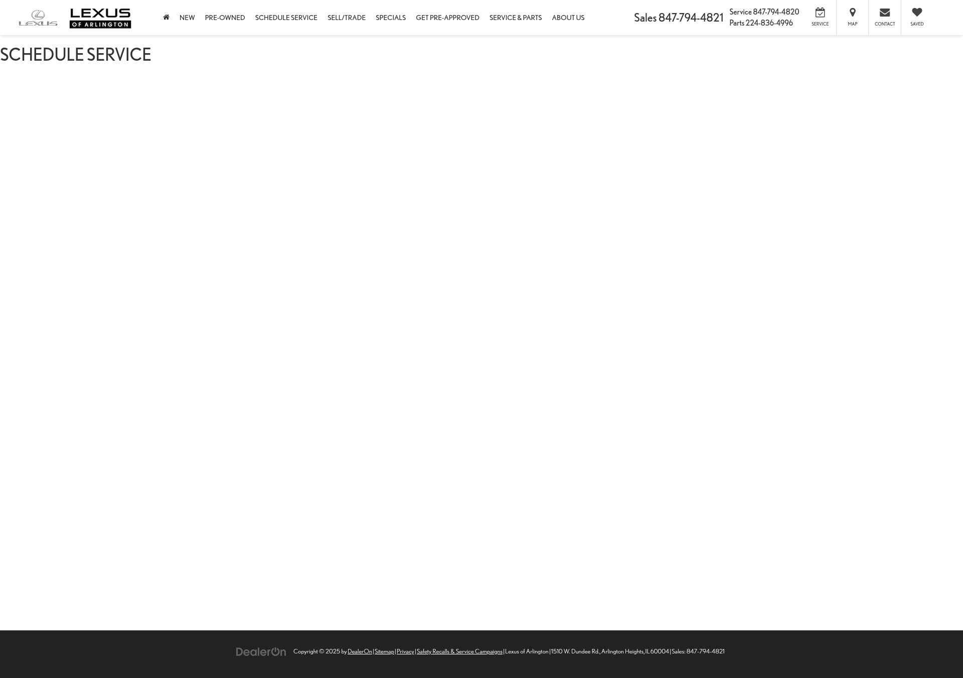 Screenshot of www.lexusofarlington.com