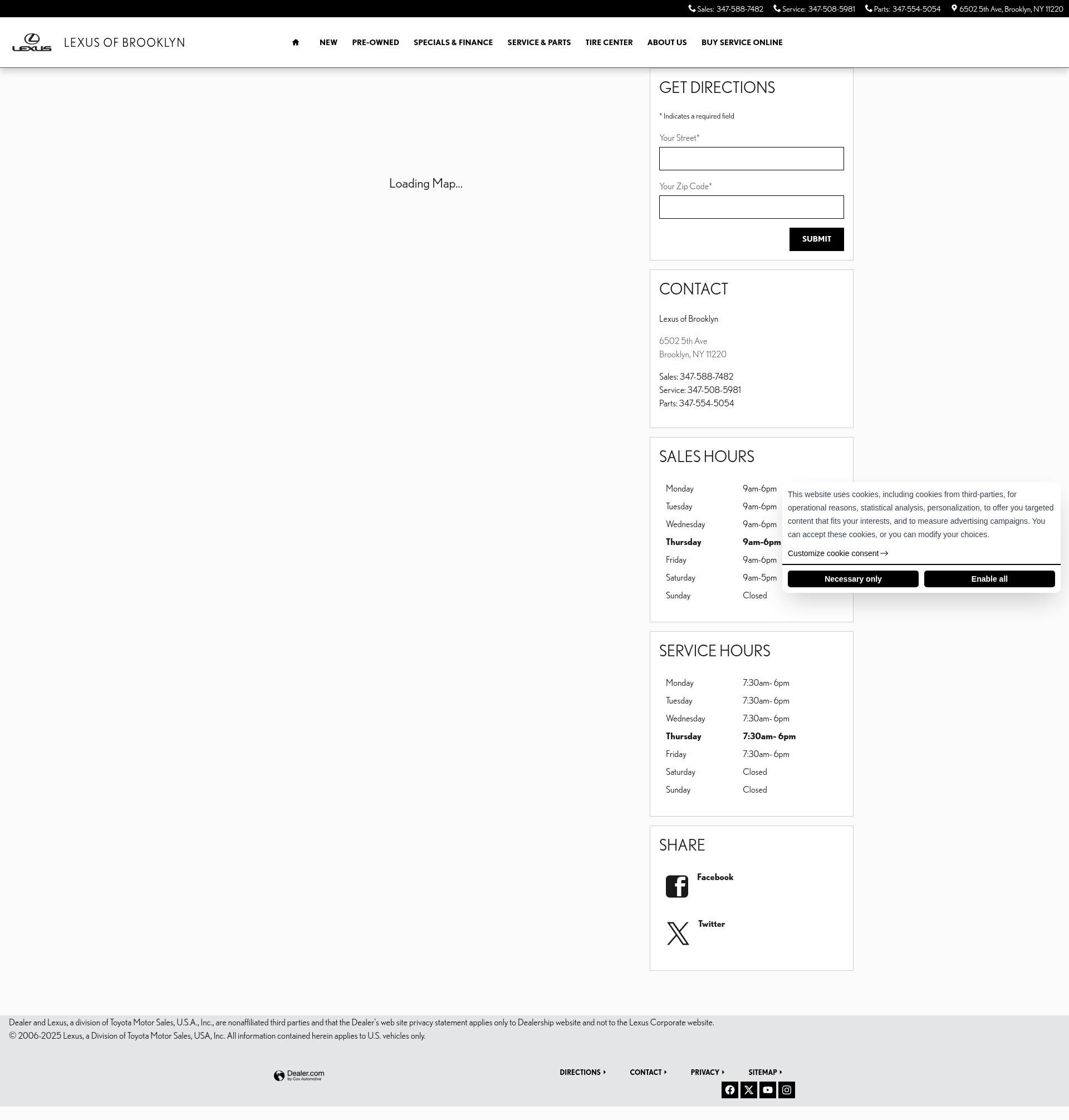 Screenshot of www.lexusofbrooklyn.com