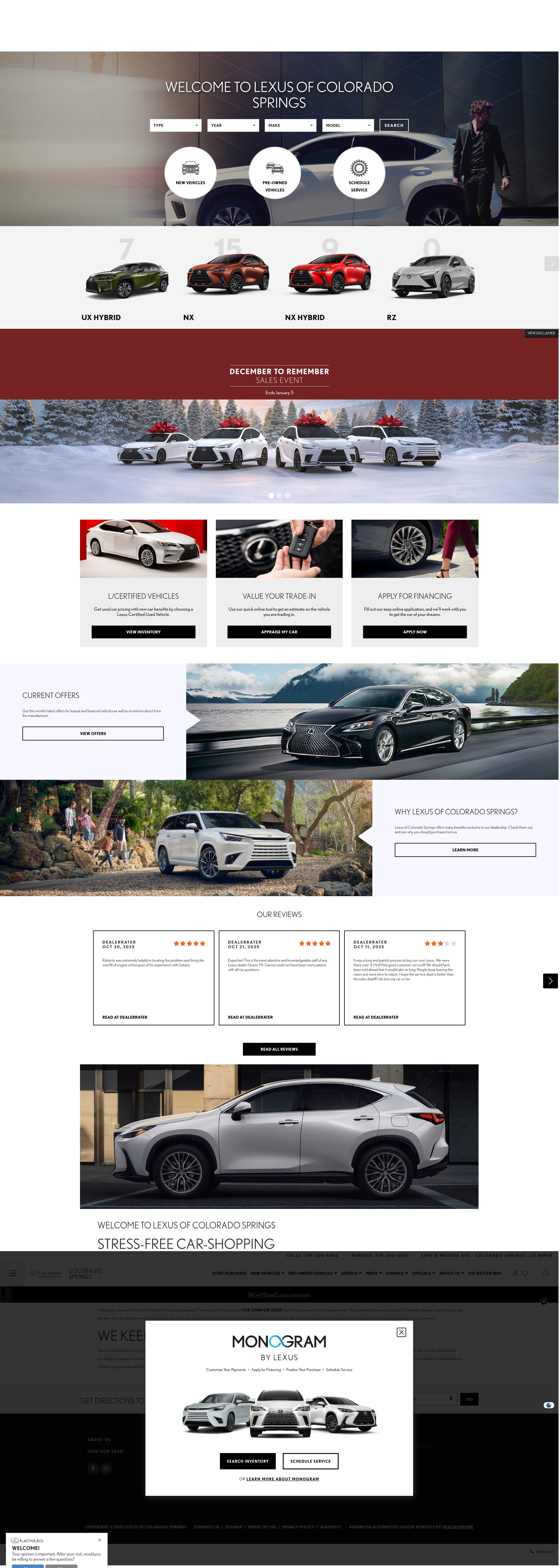 Screenshot of www.lexusofcoloradosprings.com