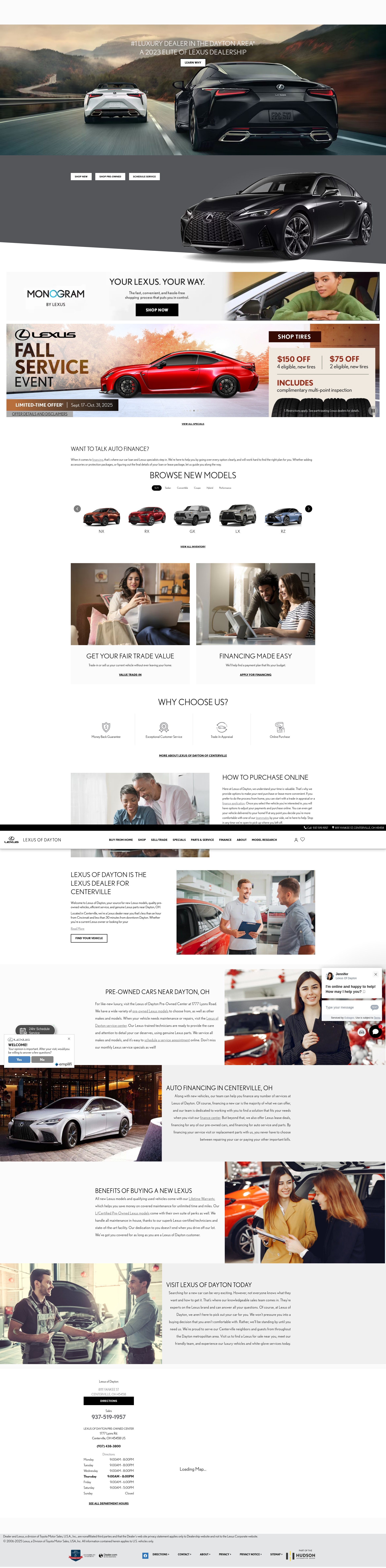 Screenshot of www.lexusofdayton.com