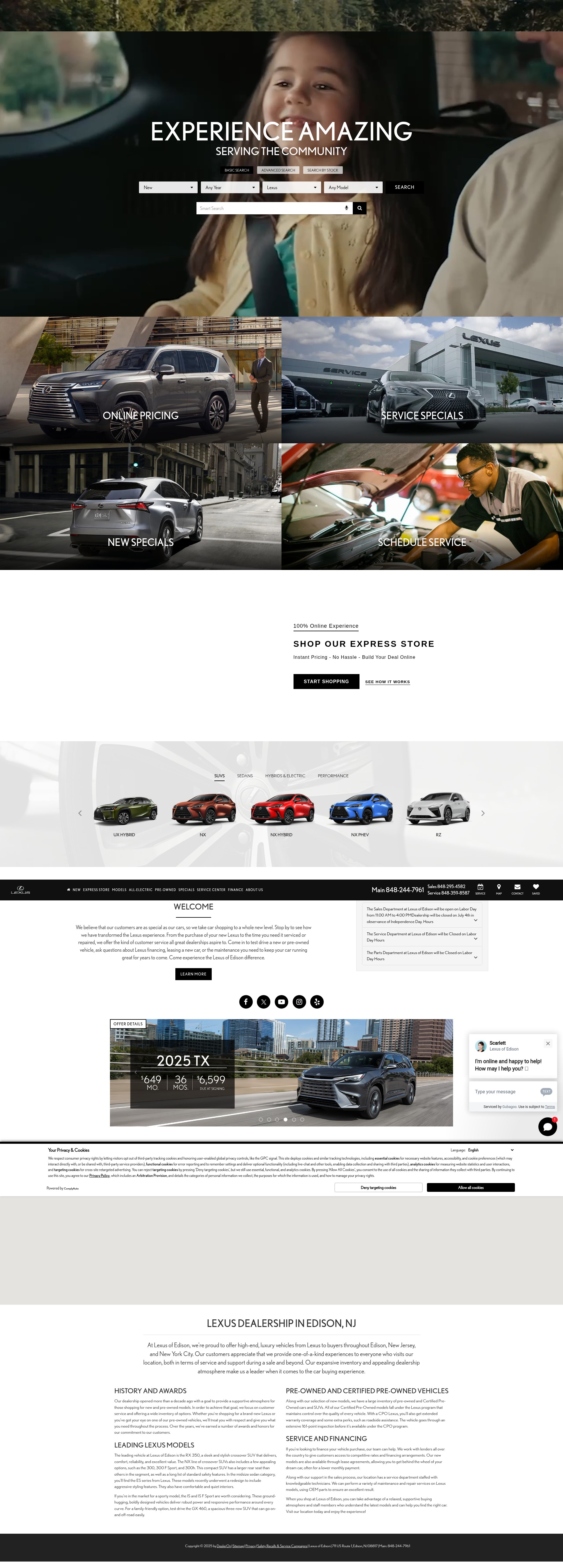 Screenshot of www.lexusofedison.com